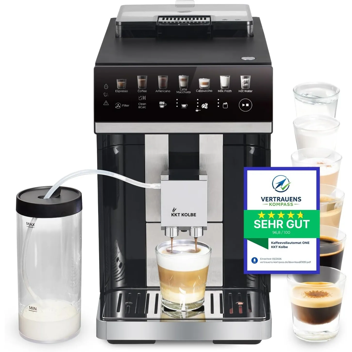 KKT KOLBE Kaffeevollautomat ONE schwarz silber
