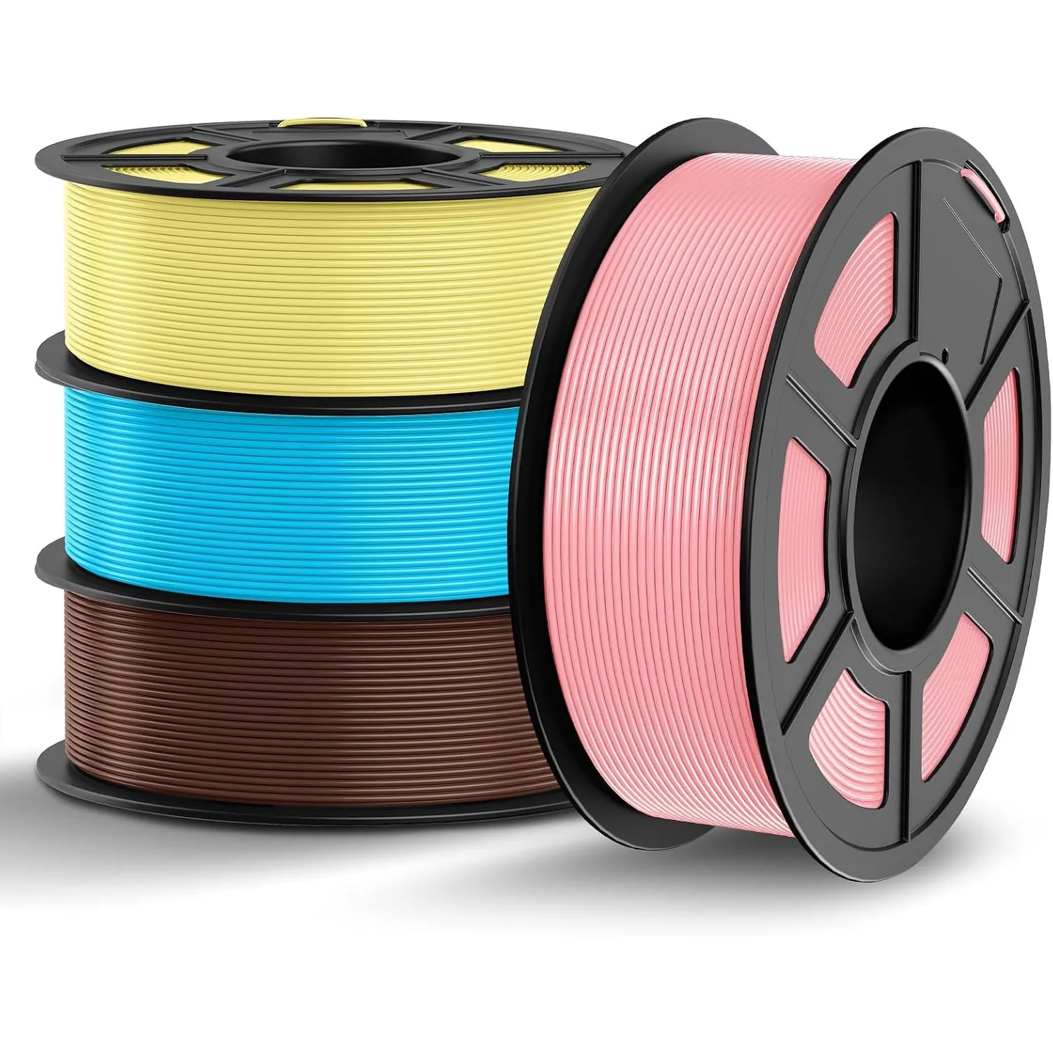 TECBEARS PLA Filament 1.75mm Bundle, 4kg 3D Drucker Filament PLA, Vakuumverpackung, 1kg pro Spule (2.2lbs), insgesamt 4…