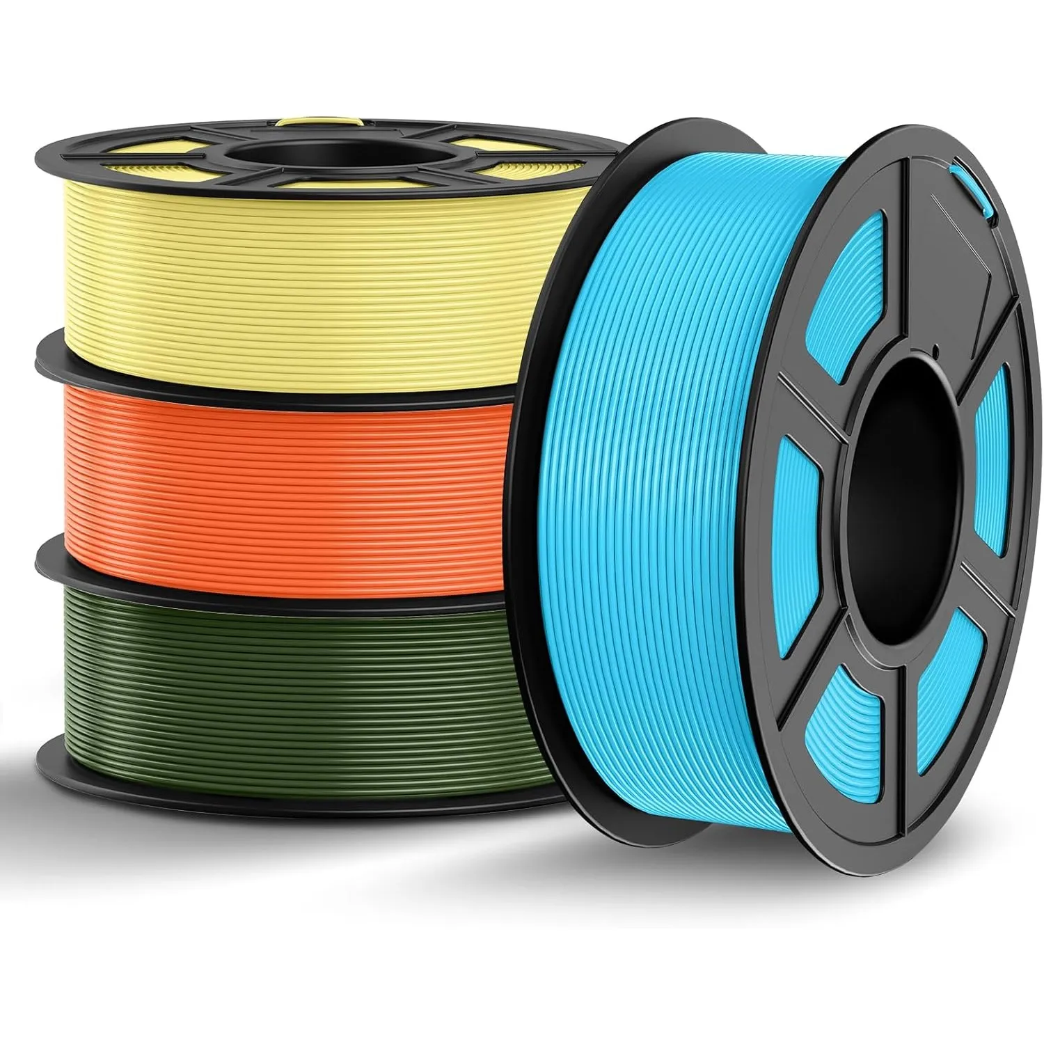 TECBEARS PLA Filament 1.75mm Bundle, 4kg 3D Drucker Filament PLA, Vakuumverpackung, 1kg pro Spule (2.2lbs), insgesamt 4…