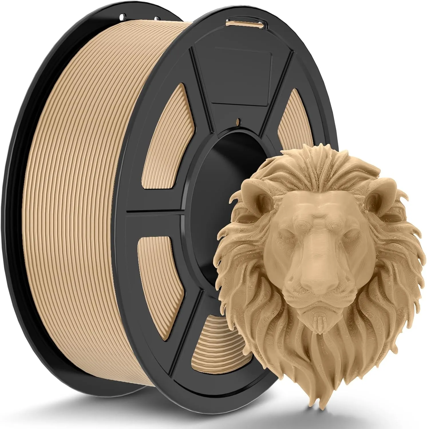 TECBEARS PLA Filament 1.75 mm Wood Colour, 1 kg 3D Printer Filament PLA, Filament 3D Printing Materials, Vacuum Packagi…