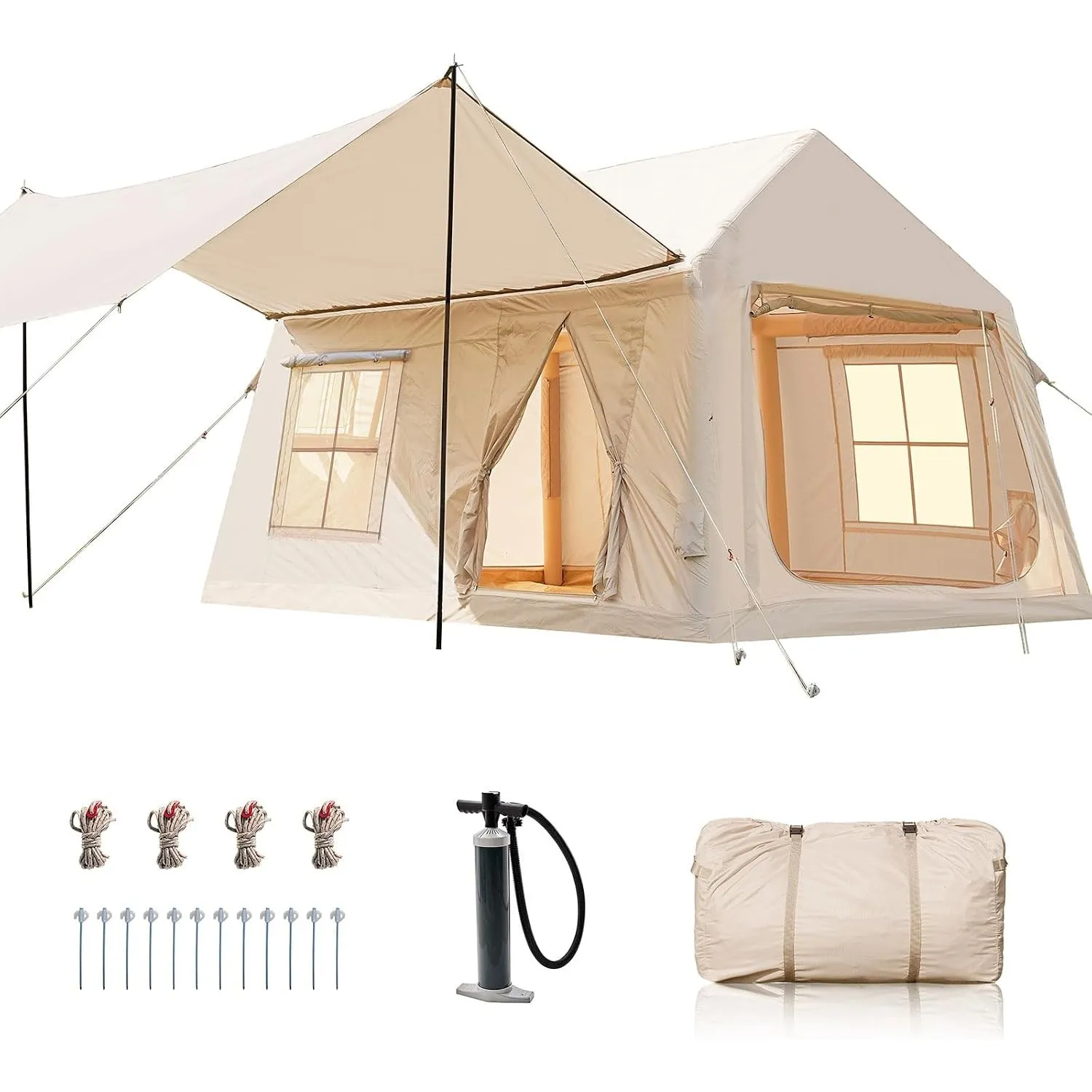 Ytaoeo Aufblasbares Zelt für Camping Outdoor Zelt Aufblasbares Gampingzelt aus Wasserdichtem Oxford-Stoff Air Glamping …
