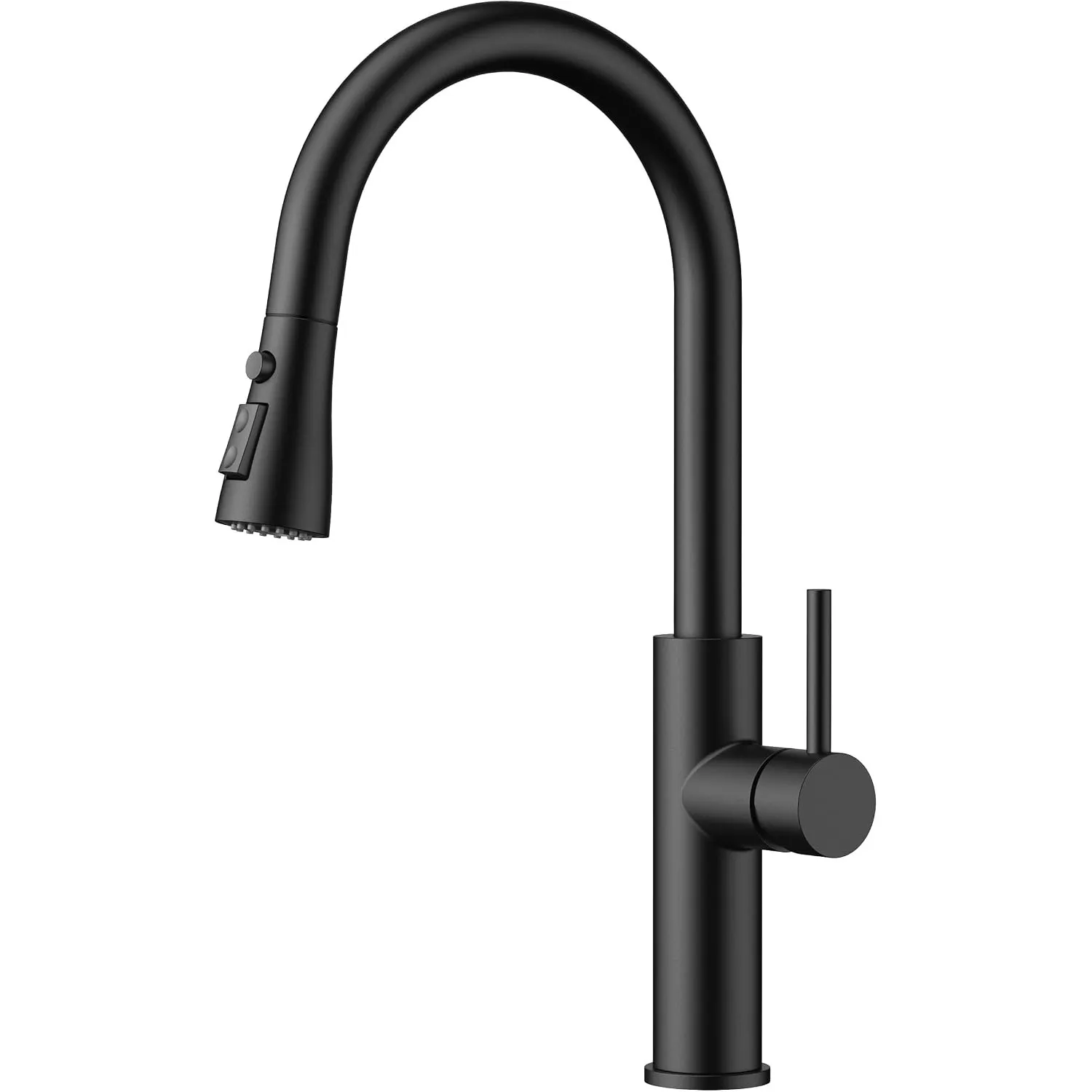 FORIOUS Wasserhahn Küche Schwarz, Küchenarmatur Ausziehbar, Zwei Sprühfunktione, 360° Schwenkbar Edelstahl,Einhebelmisc…