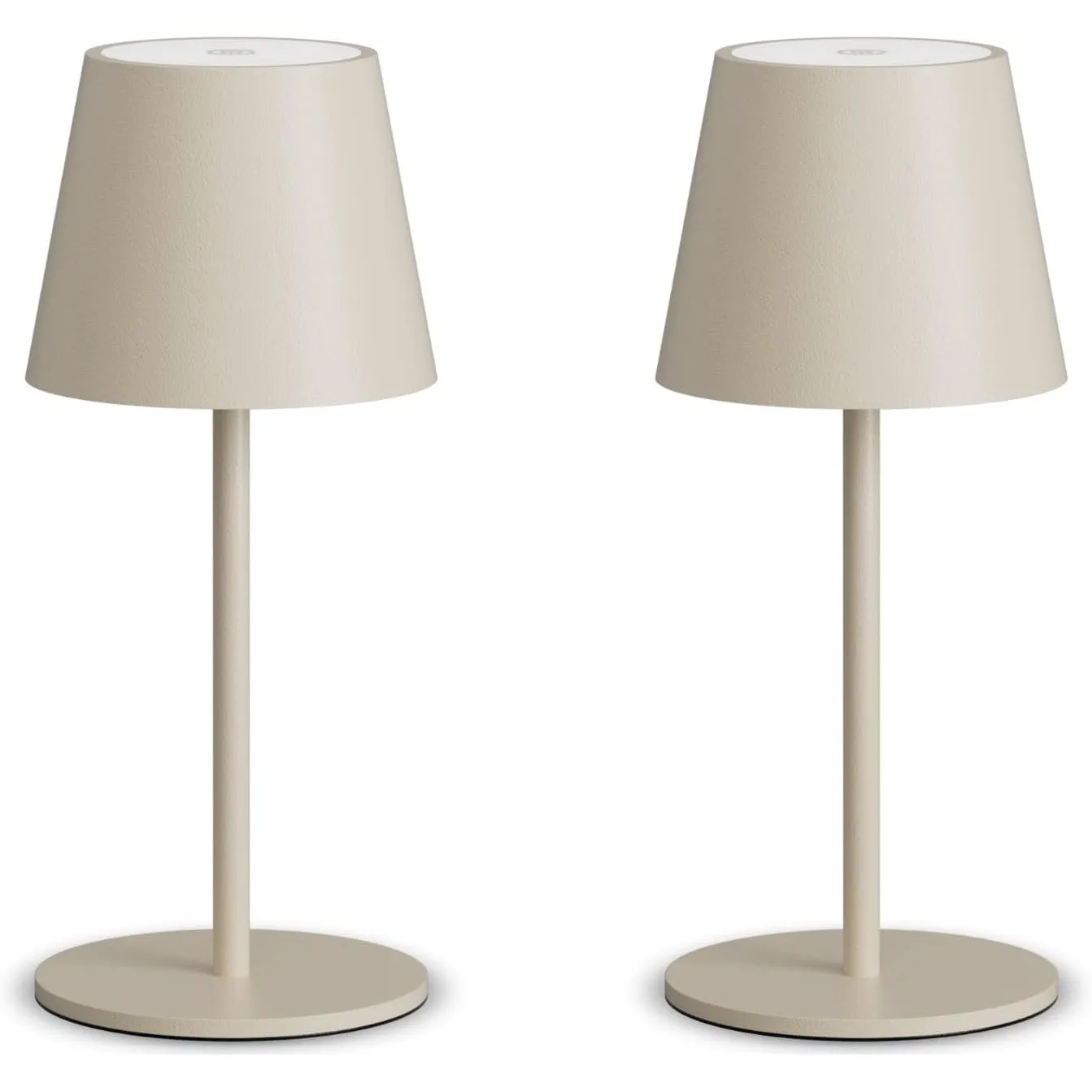 Dimmbare led akku tischleuchte Beige 26CM, 5000mAh(5V 2A) (2 Stück) | camping lampe akku aufladbar,3W 3000K tischleucht…