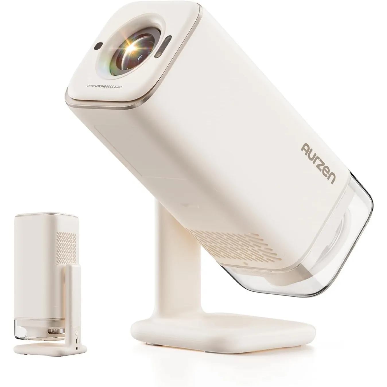 Aurzen Boom air Mini Beamer mit Google TV & Netflix, USB-C-Aufladung
