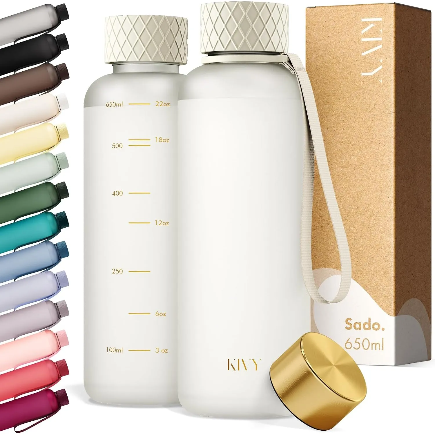 KIVY Trinkflasche 650ml aus Tritan - Auslaufsicher & Spülmaschinenfest