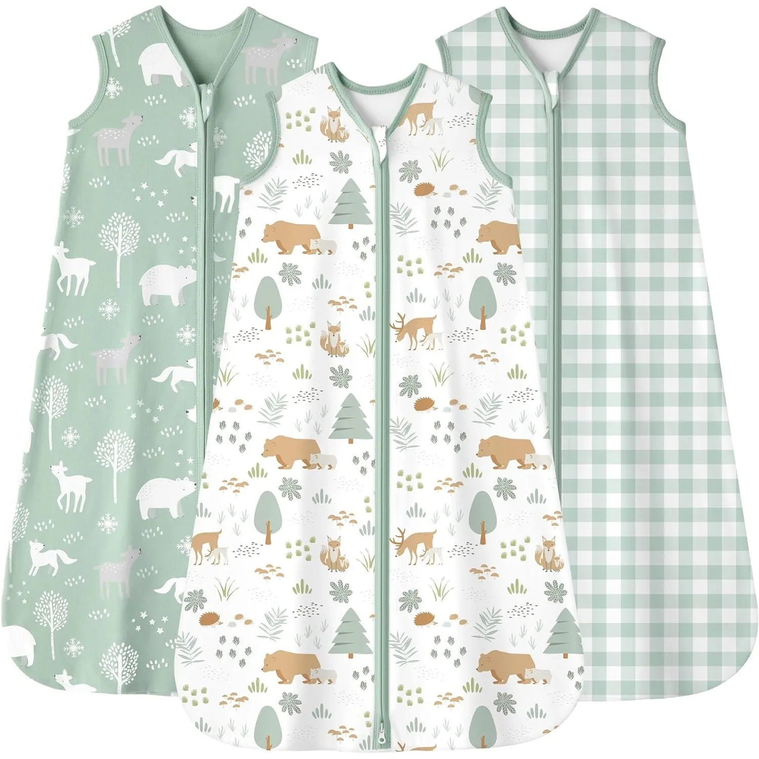 Baby Schlafsack 0.5 Tog Baby Wearable Blankets Baumwolle, 3 Pack Sommer atmungsaktiv Schlafsack für Neugeborene Kleinki…