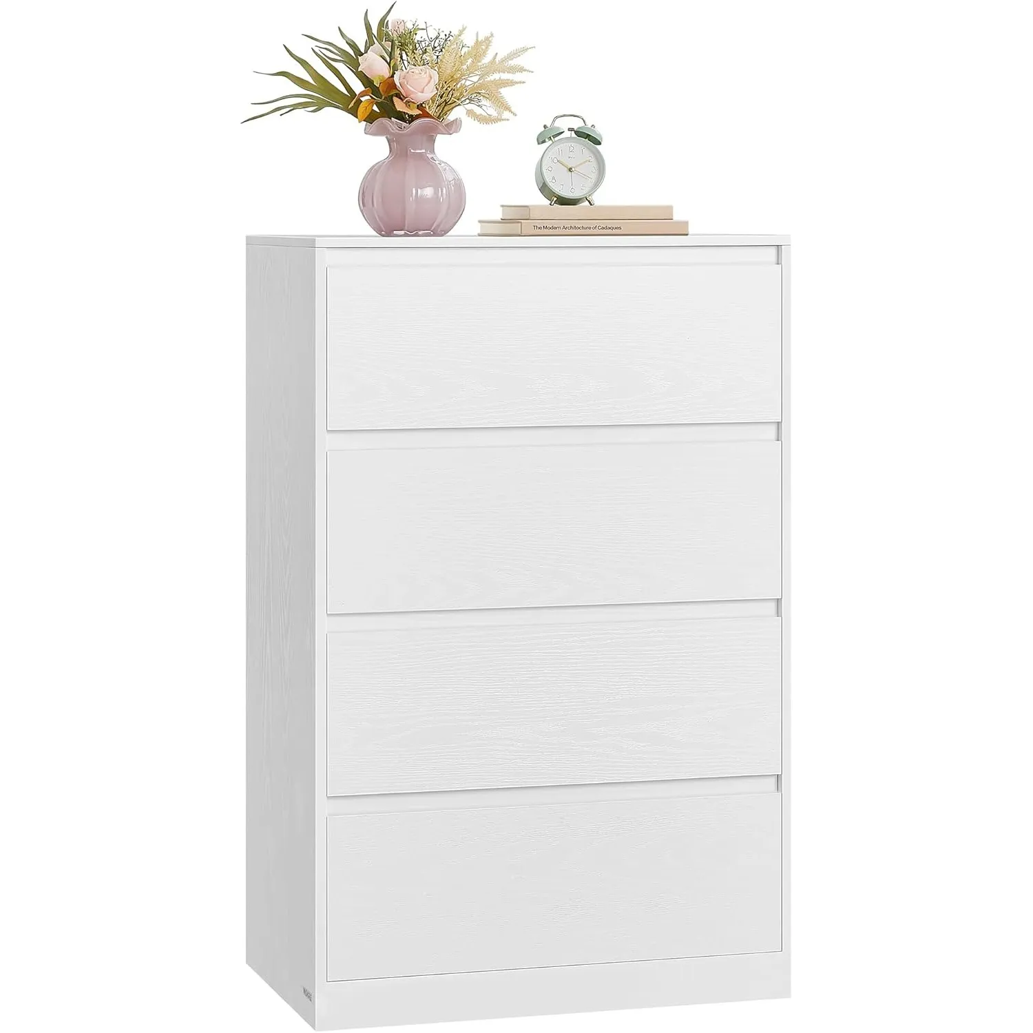 VASAGLE Kommode mit 4 Schubladen, für Schlafzimmer, 60,2 x 40,4 x 97,4 cm