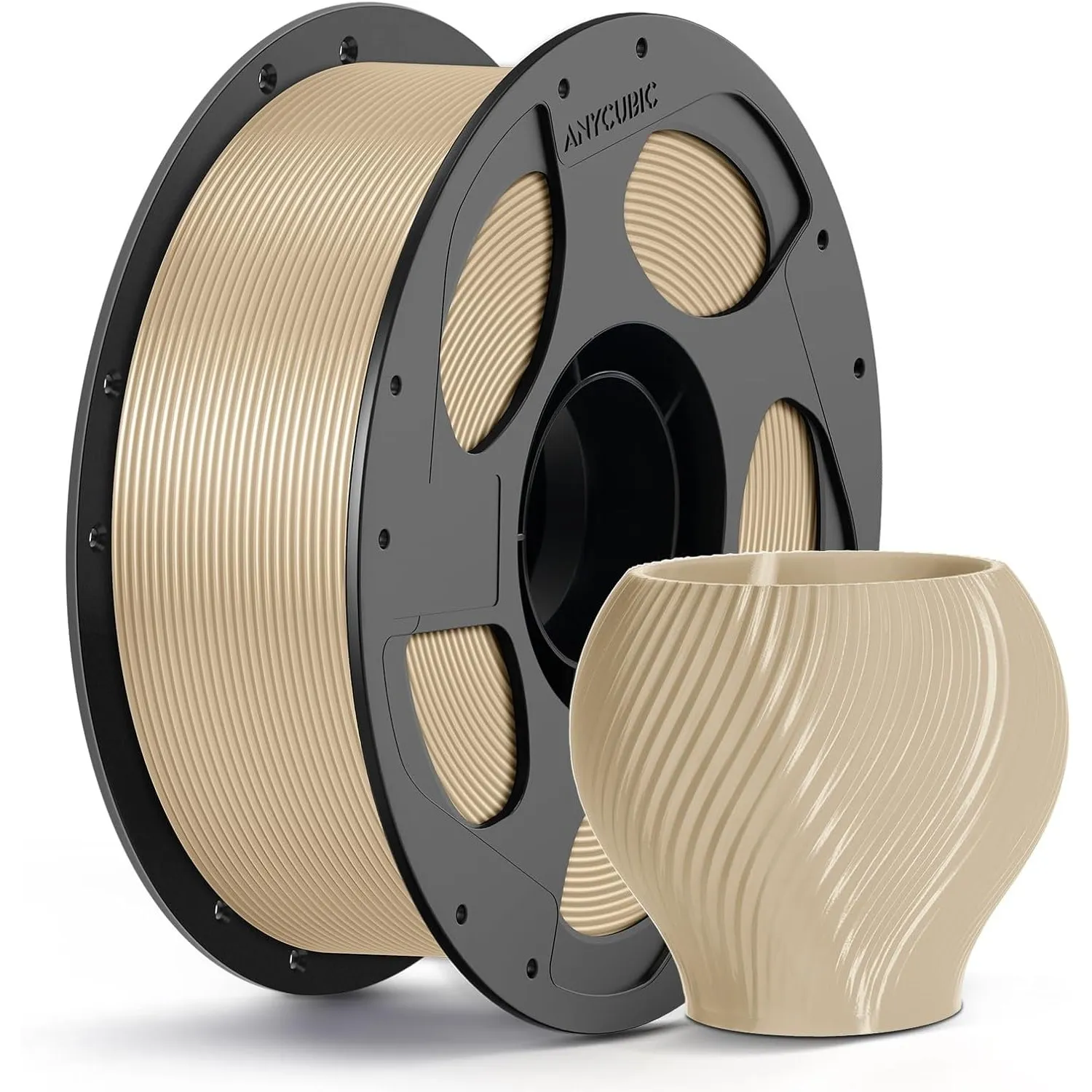 ANYCUBIC PETG Filament 1,75mm, Hohe Zähigkeit, Hoher Glanz, 1KG Beige | Geringe Verzugneigung und hervorragende Schicht…