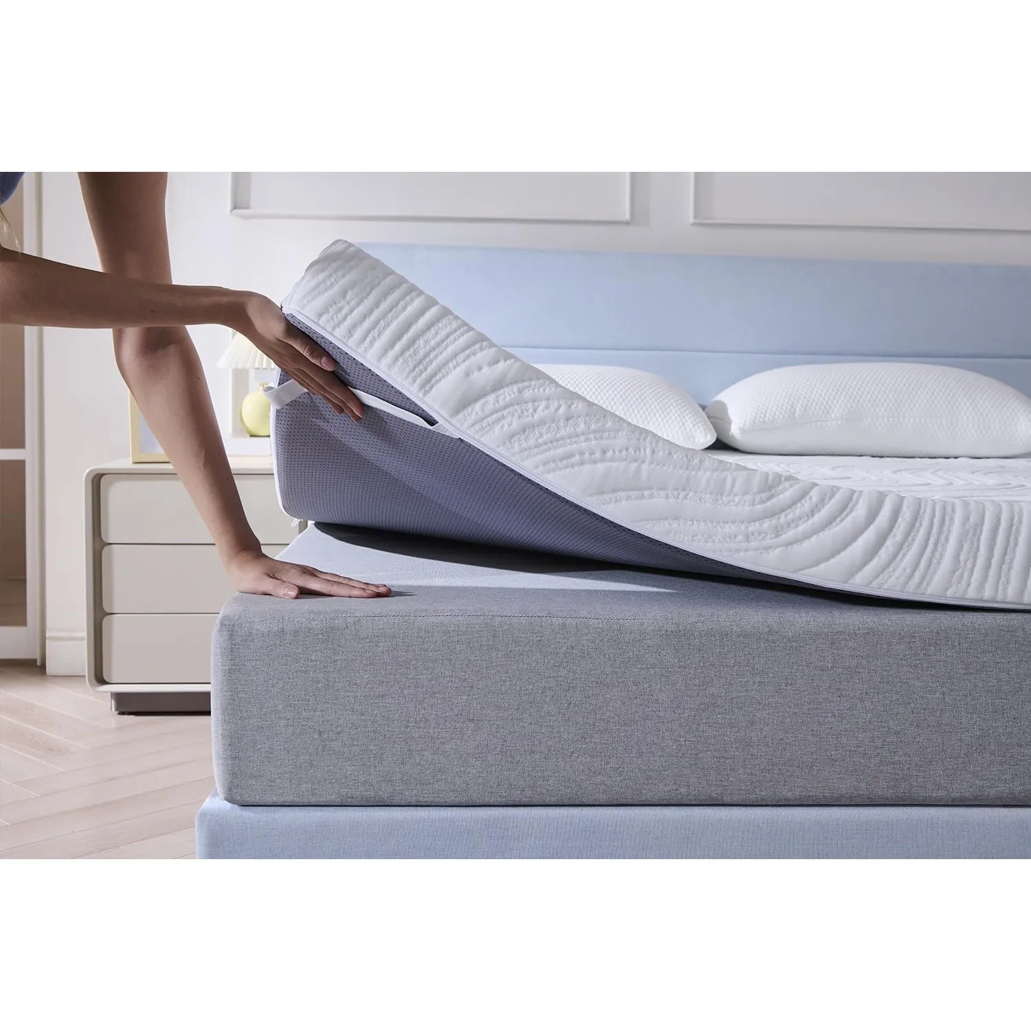 Hiimgo Matratzentopper 180 x 200 cm, Gel-Kaltschaum, 10 cm, H3/H4