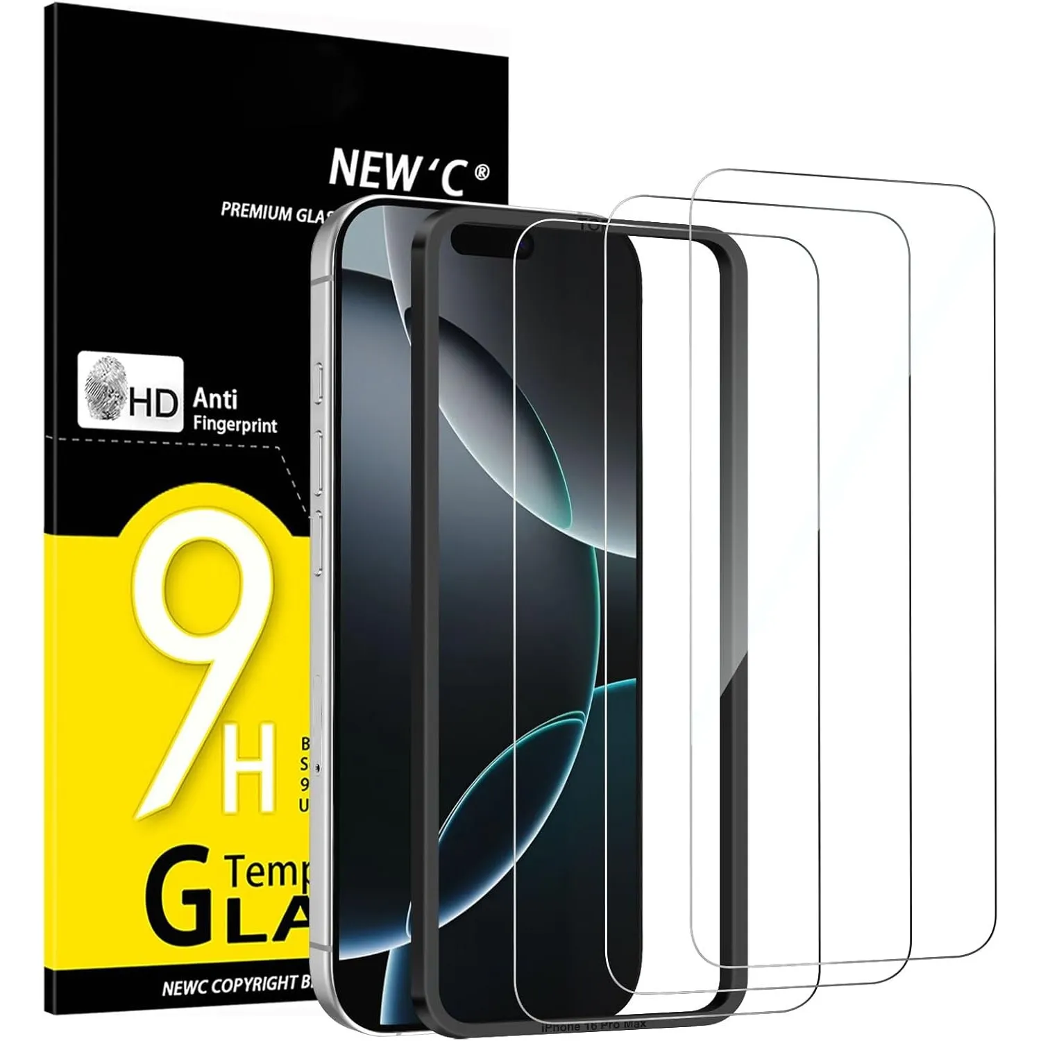 NEW'C Schutzfolie für iPhone 17 Pro Max, iPhone 16 Pro Max für Panzerglas