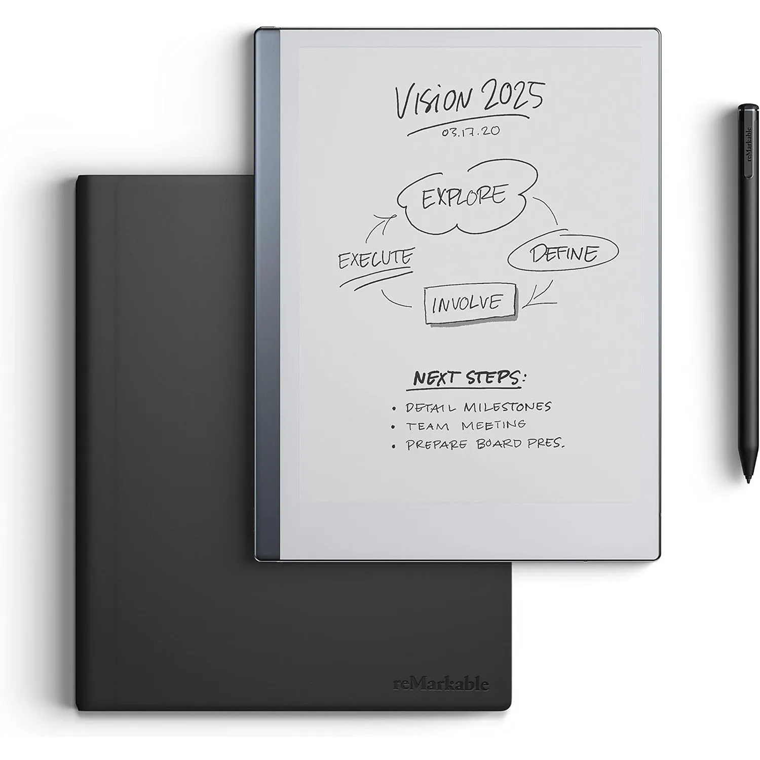 reMarkable 2 Bundle - Leder-Folio | 10,3-Zoll reMarkable 2 Papier-Tablet, Marker Plus Pen mit integriertem Radierier un…