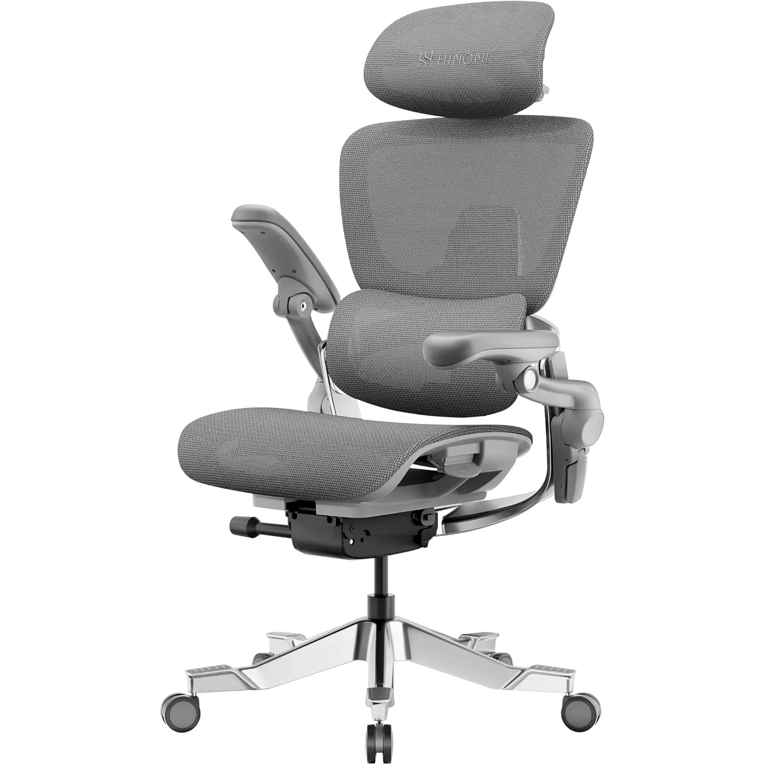 HINOMI H2 Pro Bürostuhl ergonomisch-Lordosenstütze,Kopfstütze&Armlehnen verstellbar,150kg belastbar,atmungsaktives Mesh…