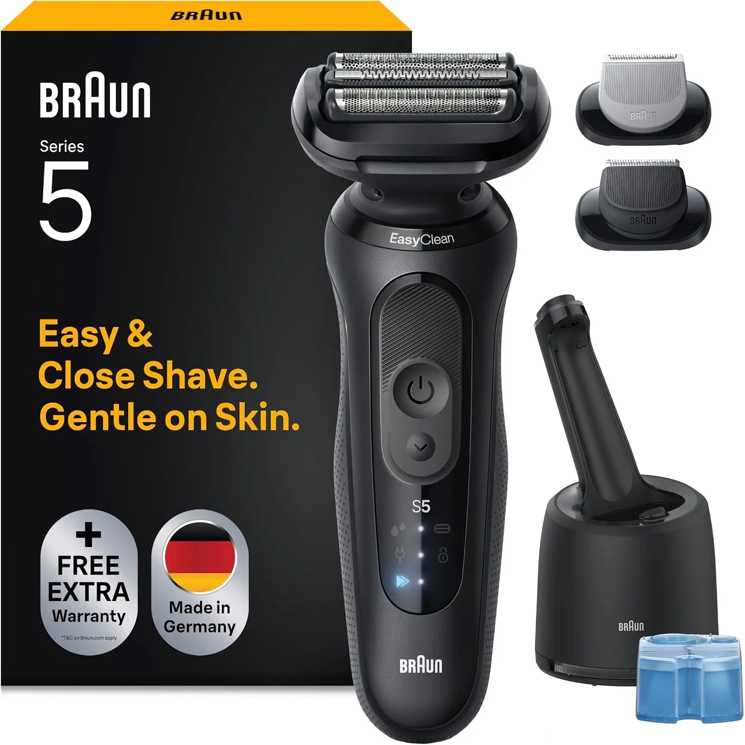Braun Rasierer Herren Elektrisch Series 5, 52-N7650cc, Schwarz