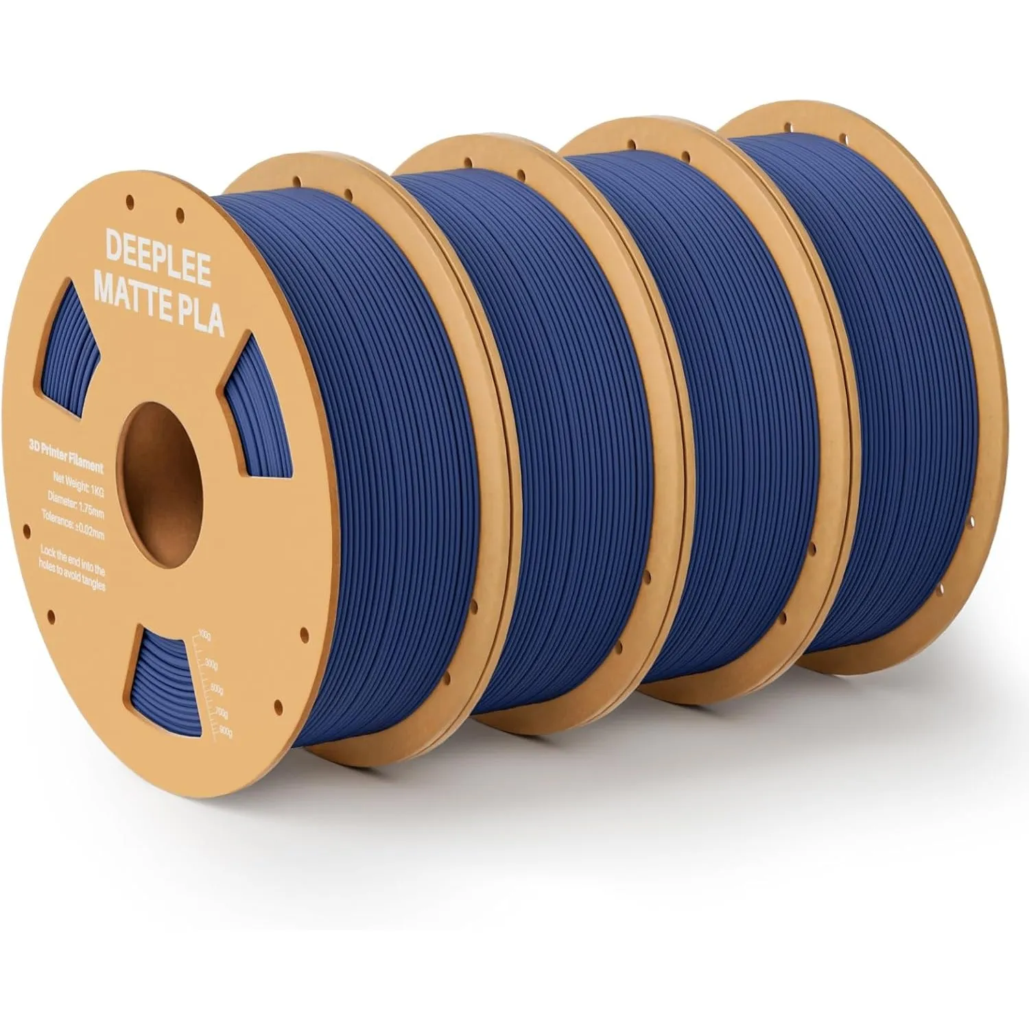 DEEPLEE Matte PLA Filament 1.75mm 3D Drucker Filament, Maßgenauigkeit +/- 0.02mm, für die meisten FDM 3D Drucker, Marin…