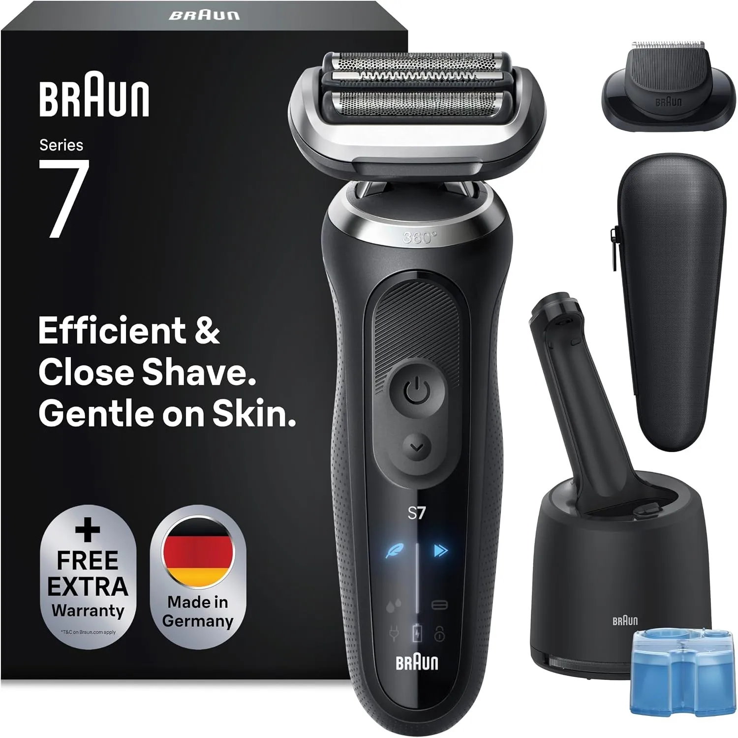 Braun Rasierer Herren Elektrisch Series 7, N7200cce, Schwarz