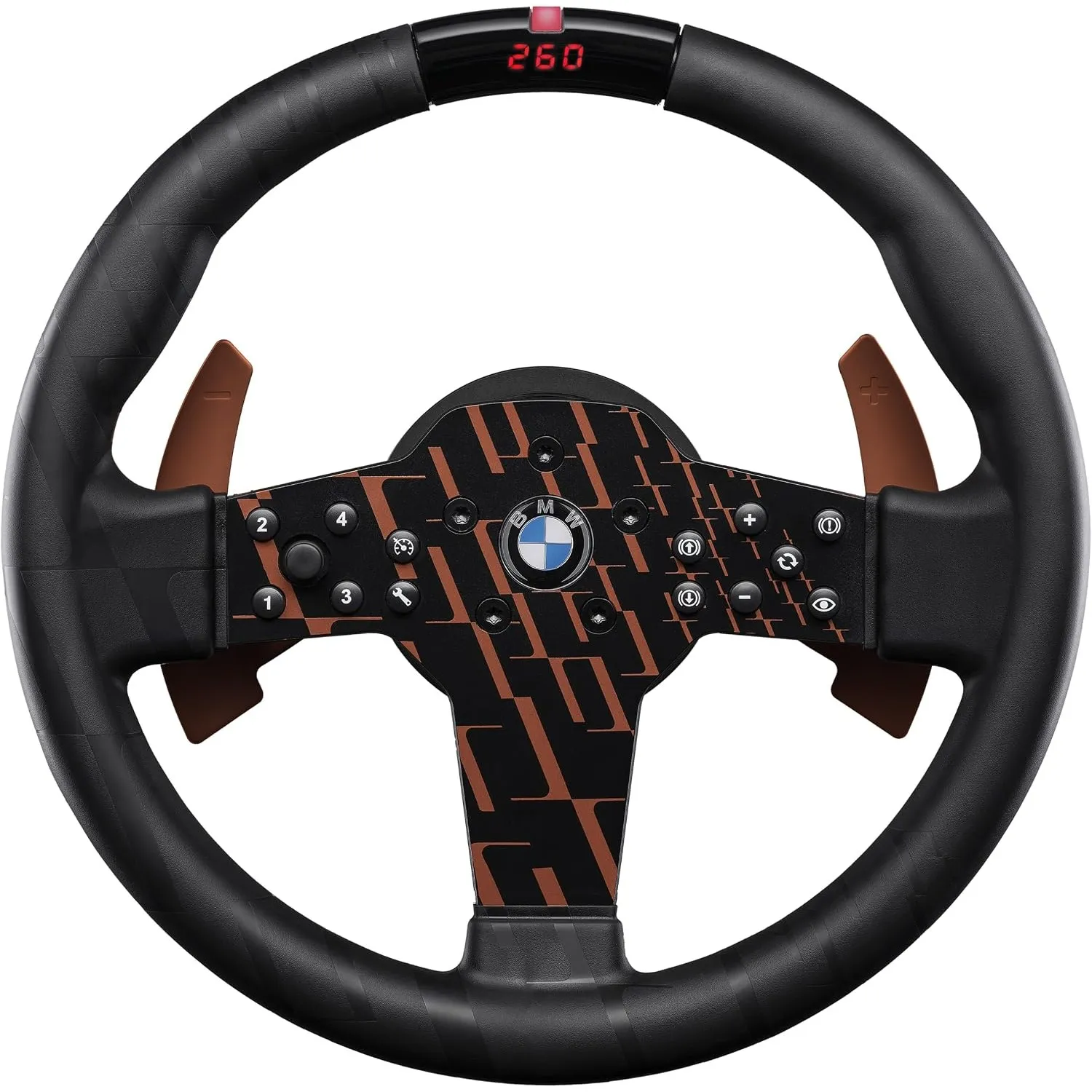FANATEC Sim Racing CSL Lenkrad BMW – gummierter Griff, LED-Display, RevStripe, Metallschalthebel – PC, PS5, PS4