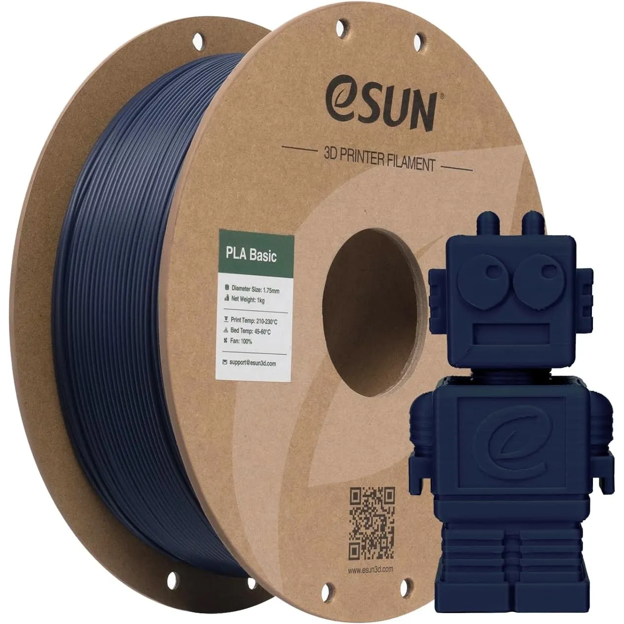 eSUN PLA Filament 1.75mm, PLA Basic 3D Drucker Filament Maßgenauigkeit +/- 0.03mm, 1KG Spule (2.2 LBS) Super Speedy PLA…