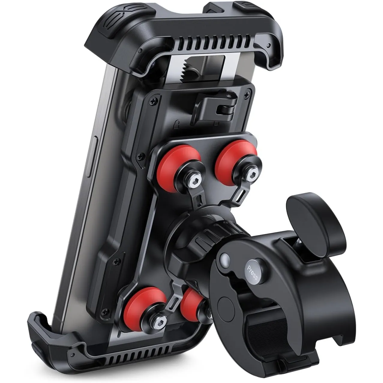 Lamicall Motorrad Handyhalterung, Handyhalter Fahrrad - [2026 Doppelt Vibrationsgedämpft] Handy Motorradhalterung, 360°…