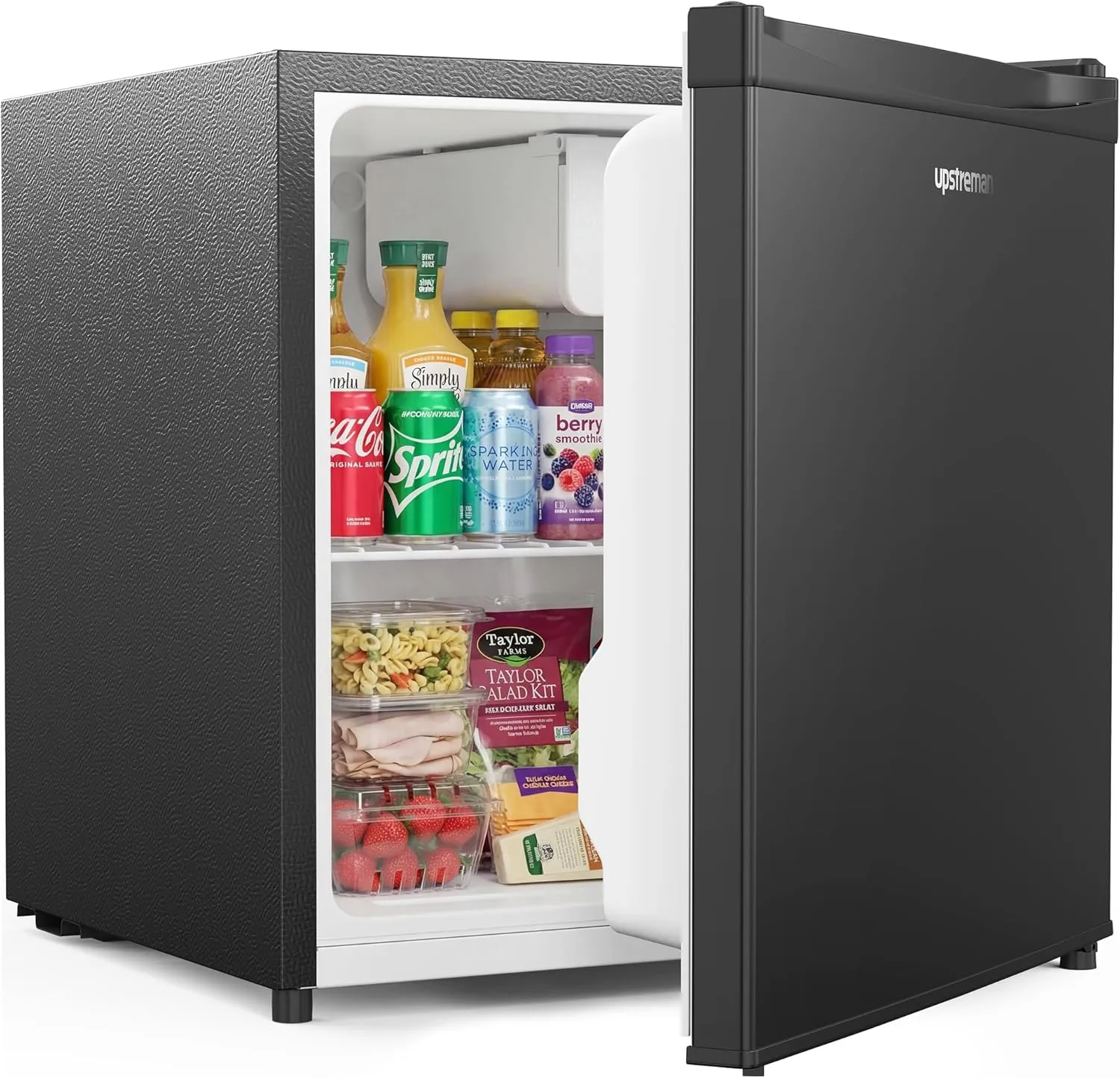 Upstreman 46L Mini-Kühlschrank mit Gefrierfach, Energiesparend und Leise - Kleiner Kühlschrank Ideal für Schlafzimmer u…