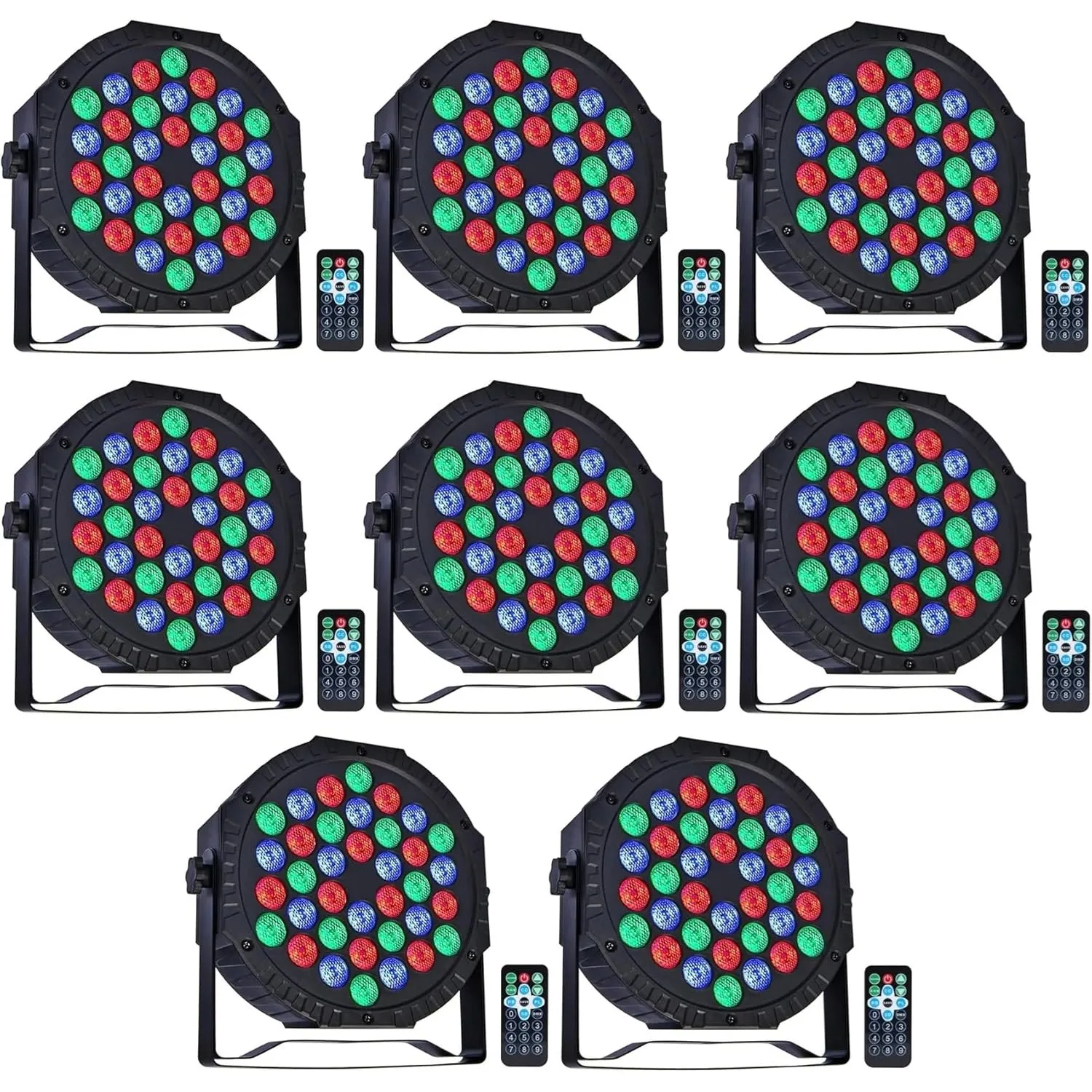 Par Licht Bühnenlicht, 36 LED RGB Partylicht Strahler Discolicht DMX Scheinwerfer mit Fernbedienung 4Modi Light für Bar…