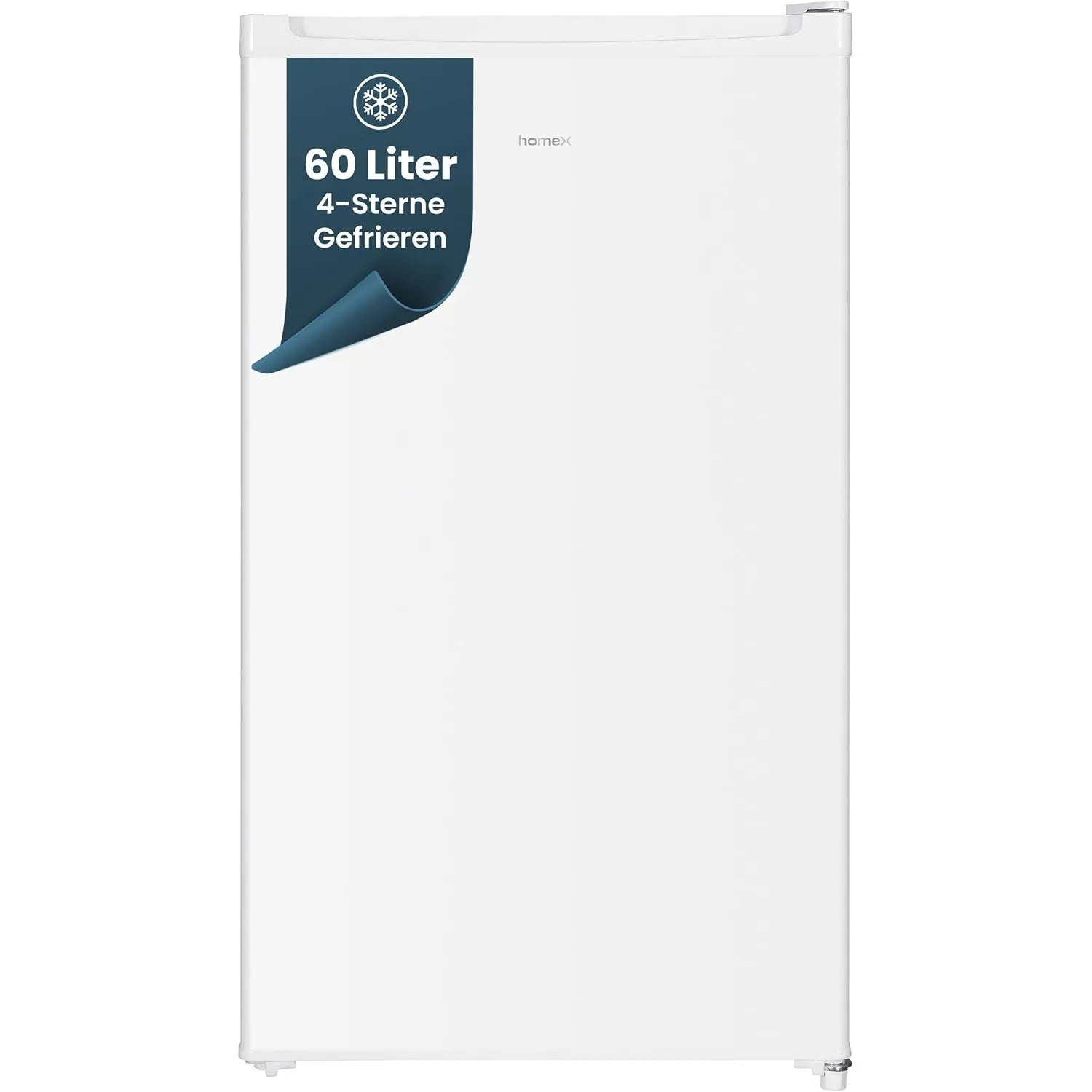 homeX FS1016-W Gefrierschrank Tiefkühlschrank klein 60L Nutzinhalt weiß