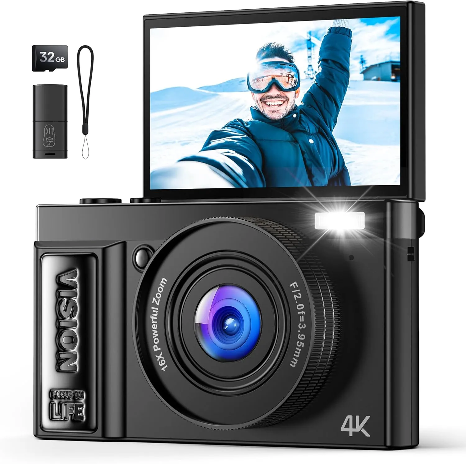 Digital Camera 4K 64MP Camera Photo Camera: Digital Camera for Vlog - Vintage Photo Camera Children - Digital Camera - …