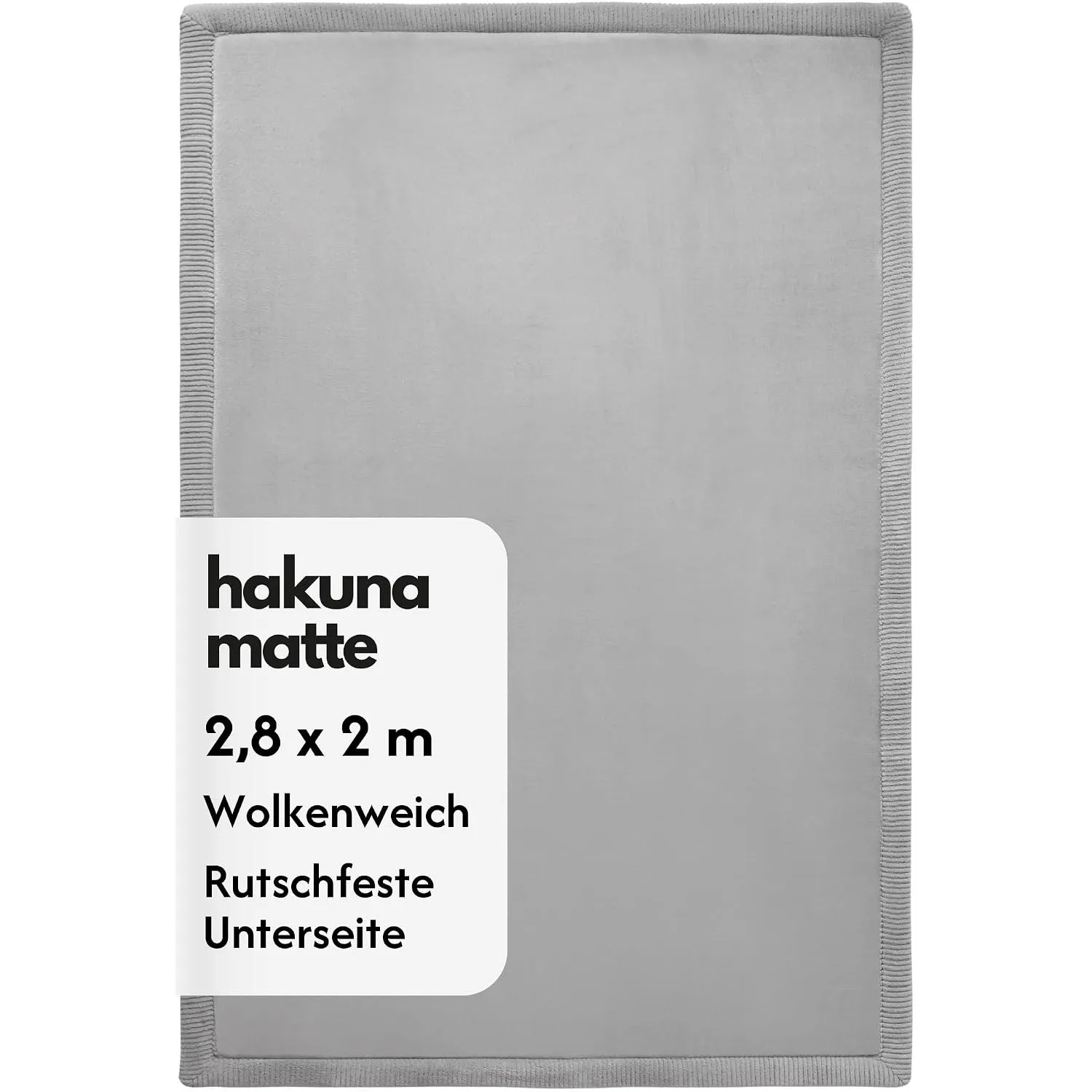 Hakuna Matte Wolkenweiche Spielmatte Baby 280x200x2,5cm, Grau, Tatami Matte