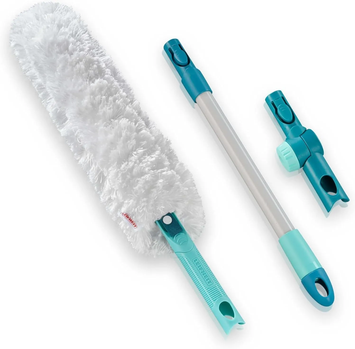 Leifheit SUPERDUSTER XL Pro Reach Set, Staubwedel verlängerbar durch 43 cm Langen Stiel, waschbar bis zu 50 Mal, Mikrof…