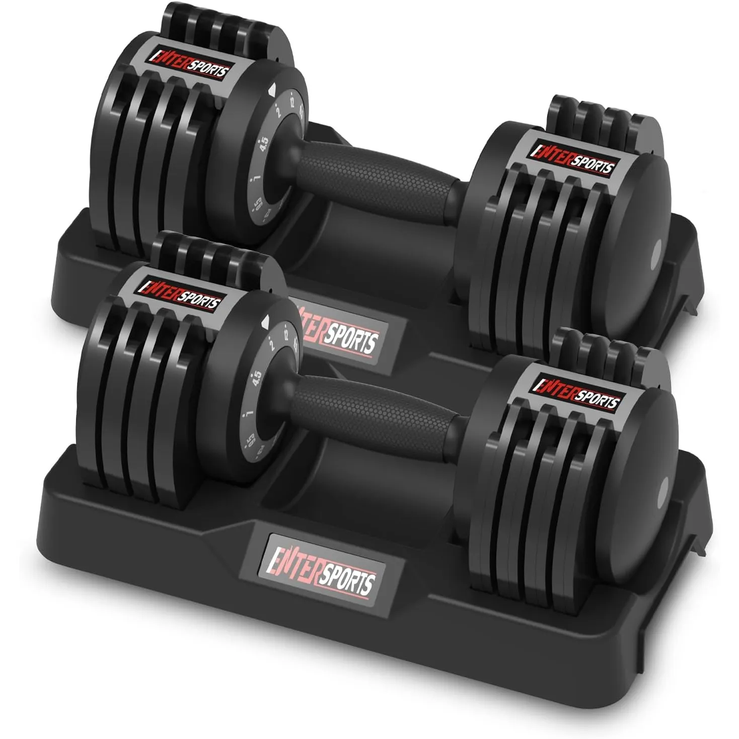 EnterSports 10kg/12kg/18kg/20kg/27kg/40kg Verstellbare Hanteln Einstellbare Platzsparende Hantel, Hanteln mit rutschfes…