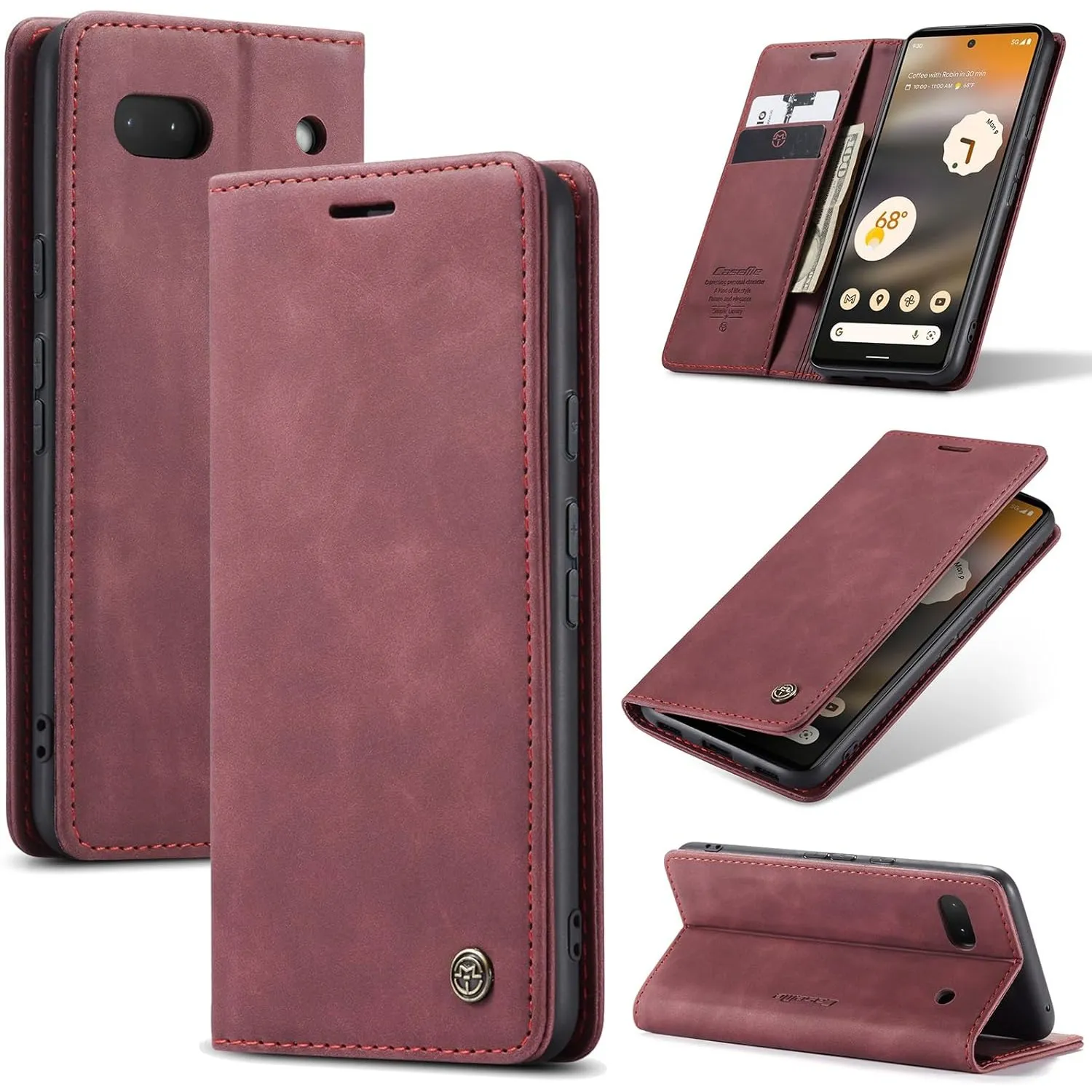 Handyhülle für Google Pixel 6A 5G Hülle Premium Lederhülle Flip Case Magnet Tascher Kartenfach Standfunktion Klapphülle…