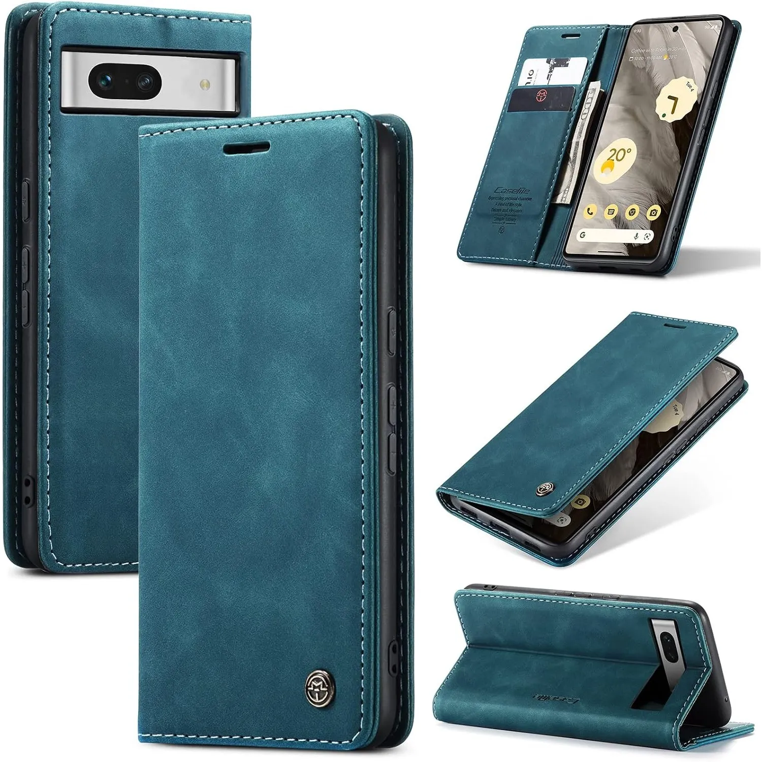 Handyhülle für Google Pixel 7 5G Hülle Premium Lederhülle Flip Case Magnet Tascher Kartenfach Standfunktion Klapphülle …