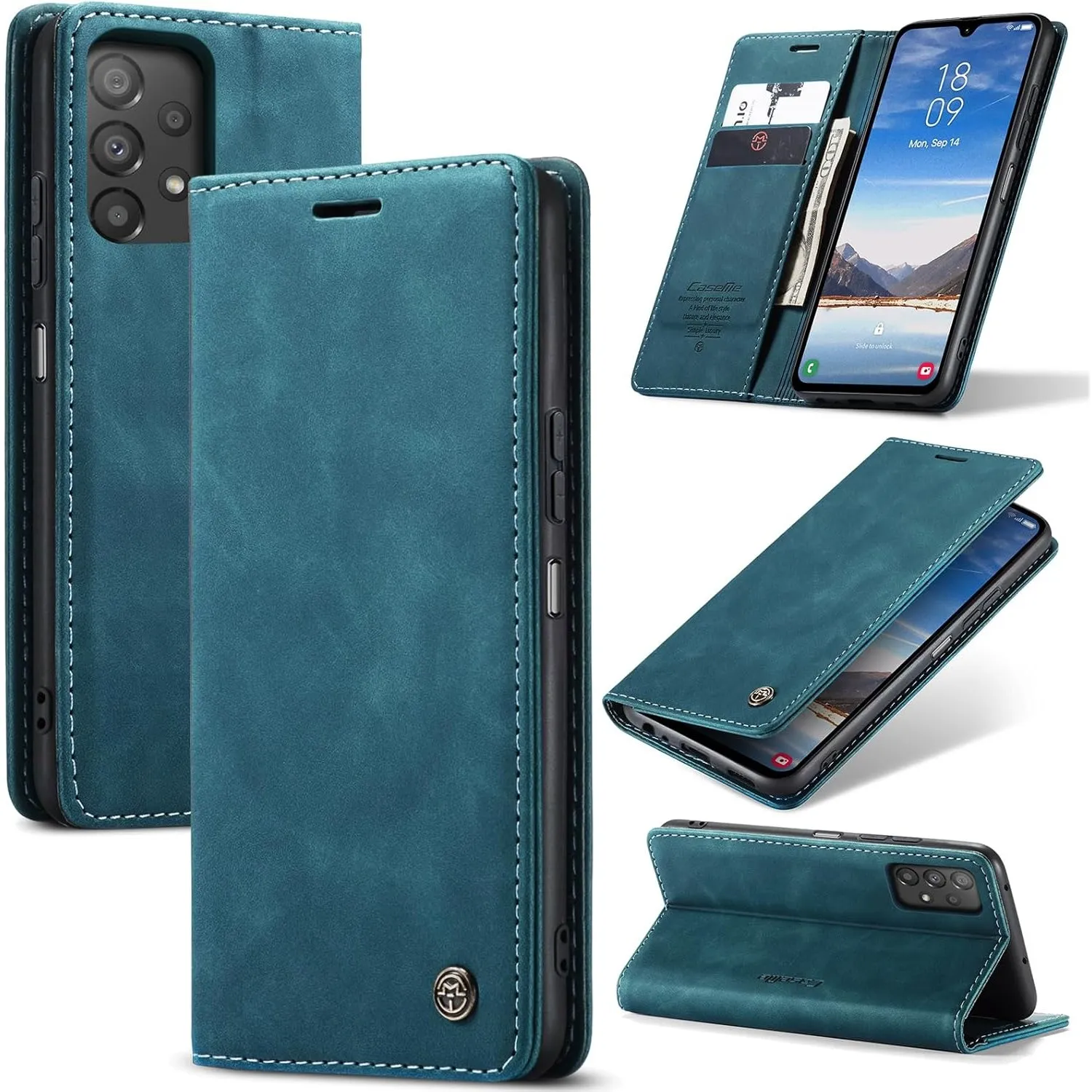 Handyhülle für Samsung Galaxy A33 5G Hülle Premium Lederhülle Flip Case Magnet Tascher Kartenfach Standfunktion Klapphü…