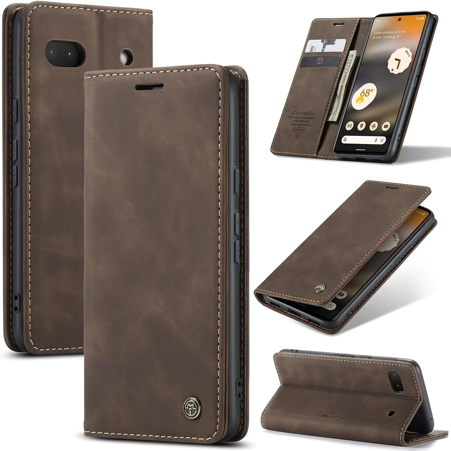 Handyhülle für Google Pixel 6A 5G Hülle Premium Lederhülle Flip Case Magnet Tascher Kartenfach Standfunktion Klapphülle…