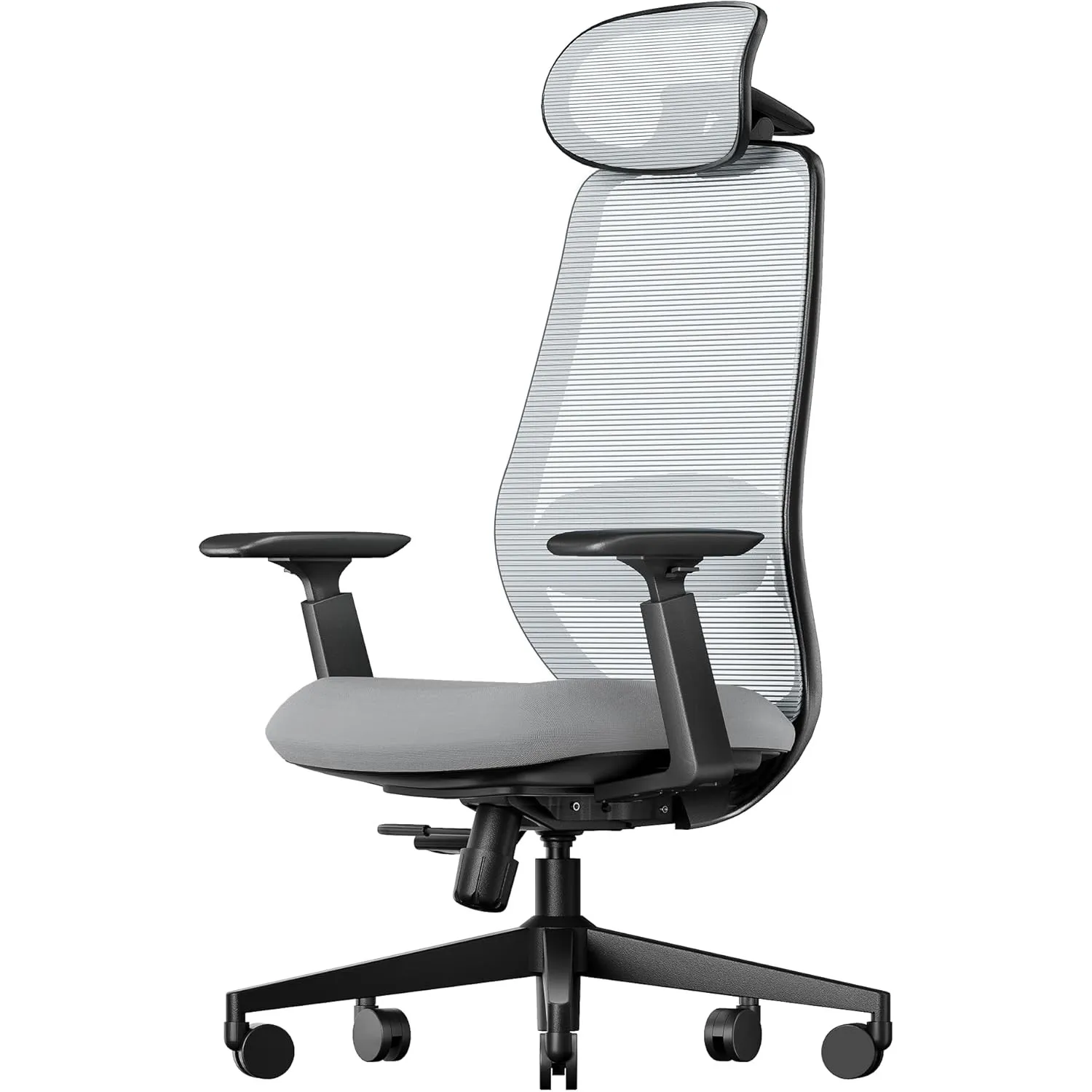 ProtoArc EC200 Ergonomischer Bürostuhl mit Verstellbarer Sitztiefe, Grau