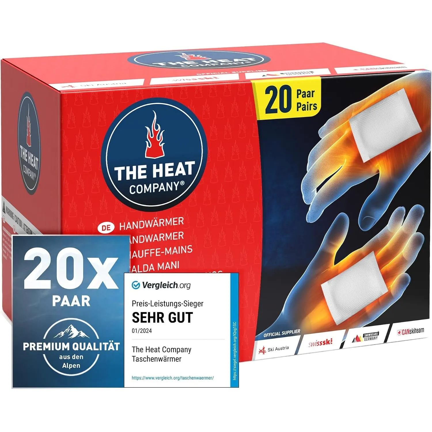 THE HEAT COMPANY Handwärmer - 12 Stunden warme Hände - EXTRA WARM