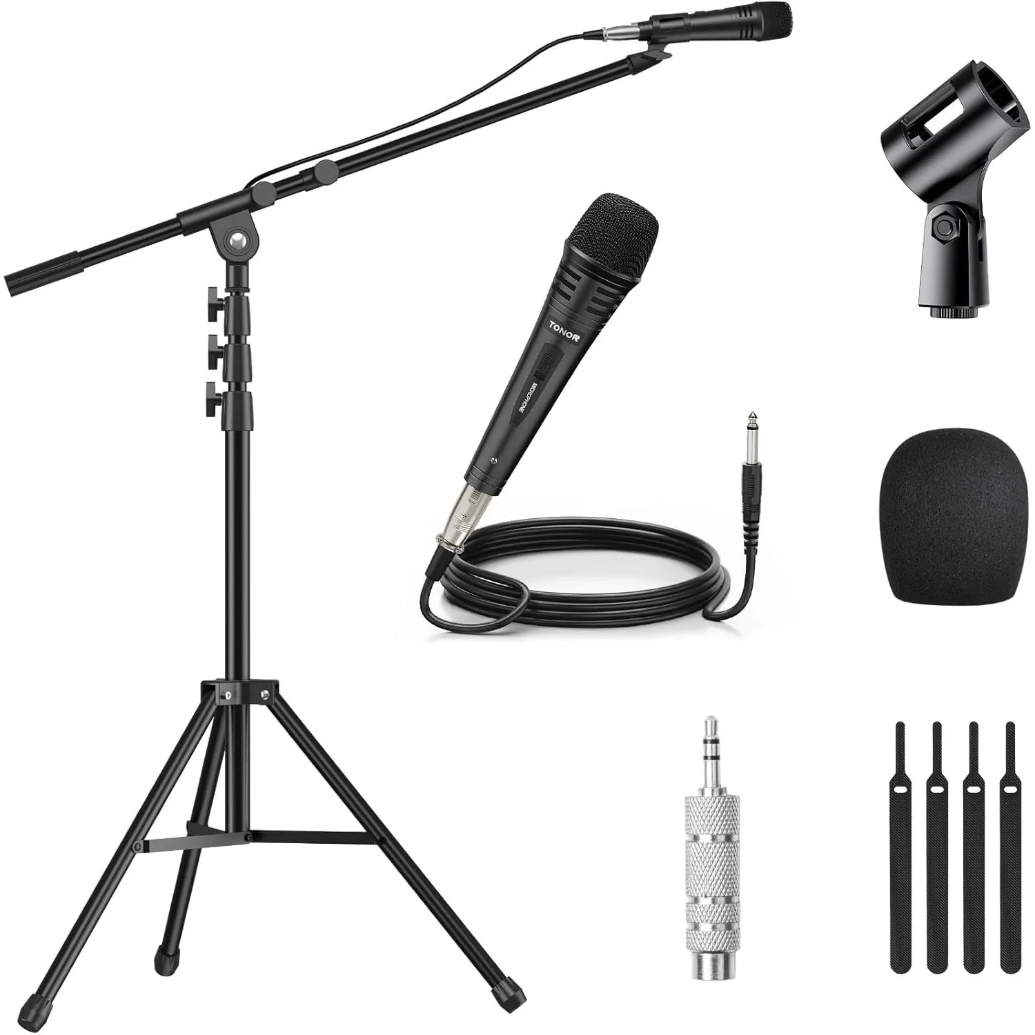 TONOR Dynamischer Mikrofon mit 500 cm XLR Kabel, 6,35mm Klinke Handmikrofon Microphone kompatibel mit Karaoke Maschine,…