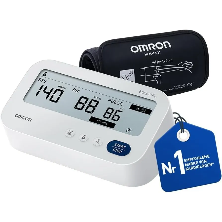 OMRON X3 Comfort AFib Oberarm-Blutdruckmessgerät mit AFib Erkennung