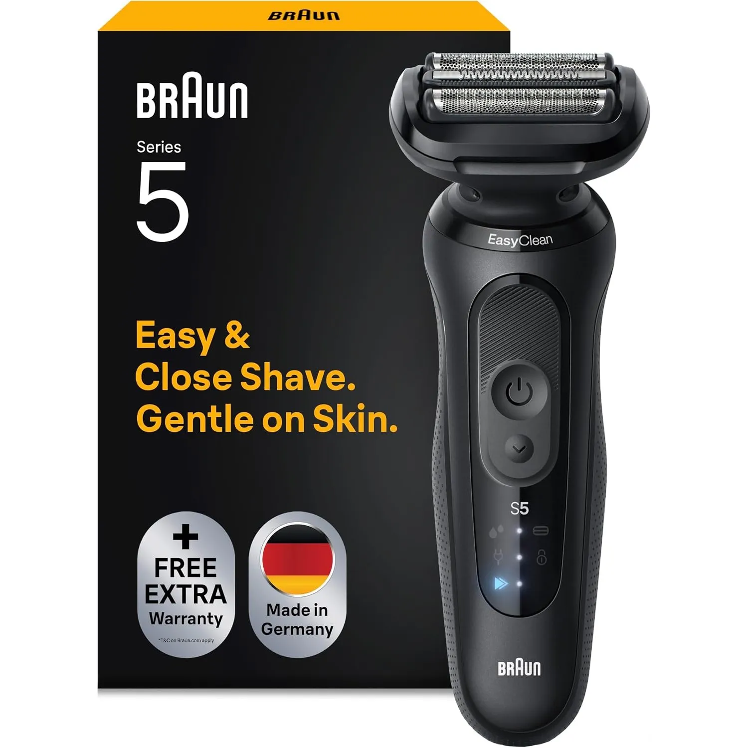 Braun Rasierer Herren Elektrisch Series 5, 52-N1000si, Schwarz