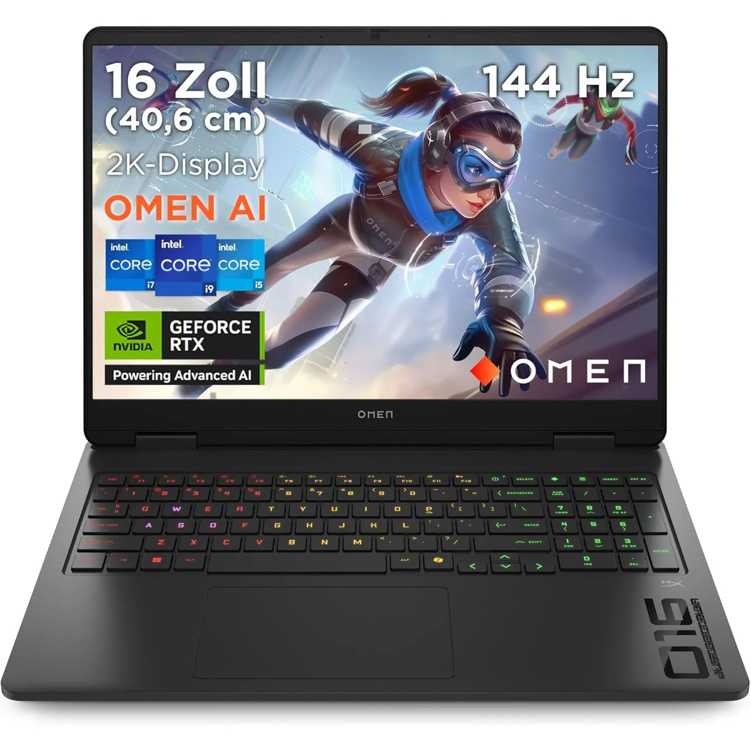 OMEN Gaming Laptop, 16" 2K WUXGA Display, 1920×1200, 16:10, 144Hz, Intel Core i7-14650HX, NVIDIA GeForce RTX 5060, 16GB…