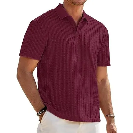 Elegancity Herren Poloshirts Kurzarm Einfarbig Strick Sommer Golf Shirt Freizeit T Shirts Regular Fit Urlaub Polohemd S…