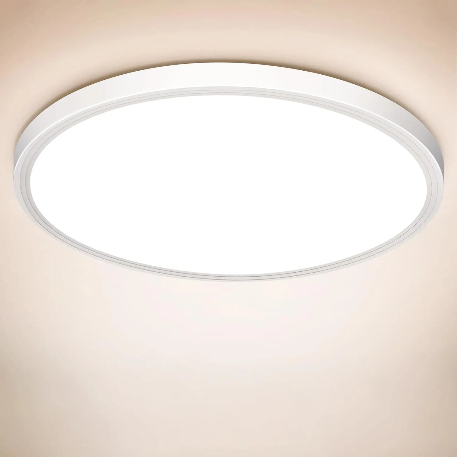 Deckenlampe LED Deckenleuchte Flach Rund, Ø223mm, Ultra Dünn Lampe Decke Flurlampe 18W Weiß 4000K 1600LM Modern IP44 Ba…