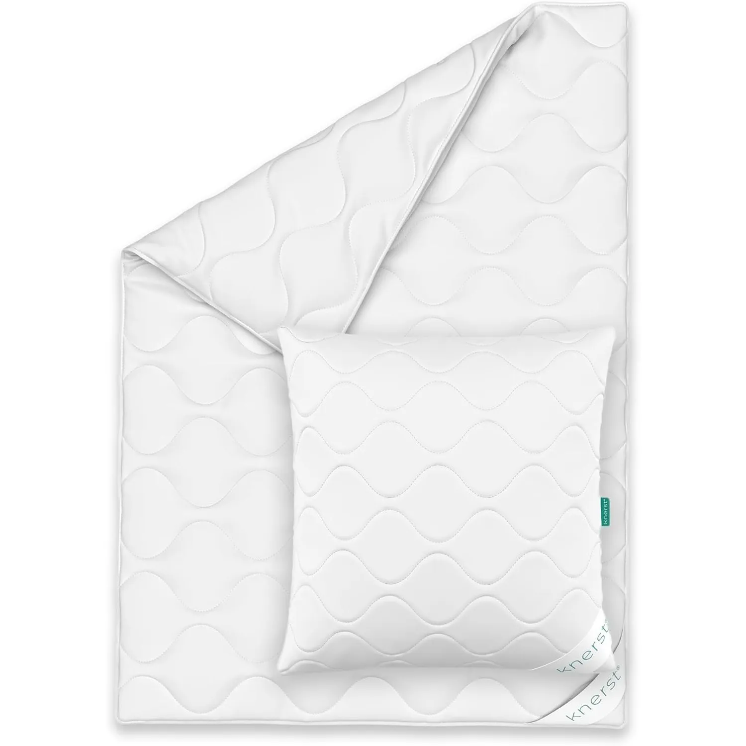 KNERST Bettdecken Set 135×200 mit Kissen 80×80 Made in EU