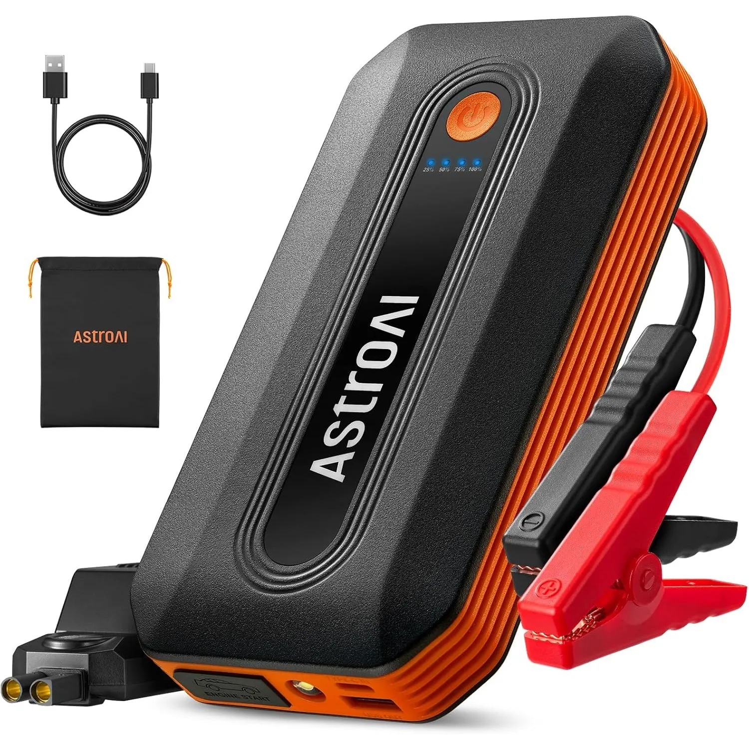 AstroAI Starthilfe Powerbank für pkw, Starter Powerbank mit QC 3.0 USB