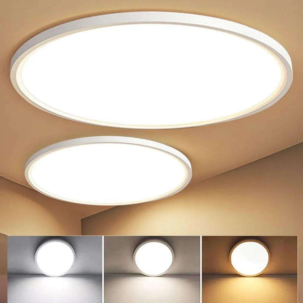 2 Stück LED Deckenleuchte Ø30CM 20W 2400LM Deckenlampe 3Farben