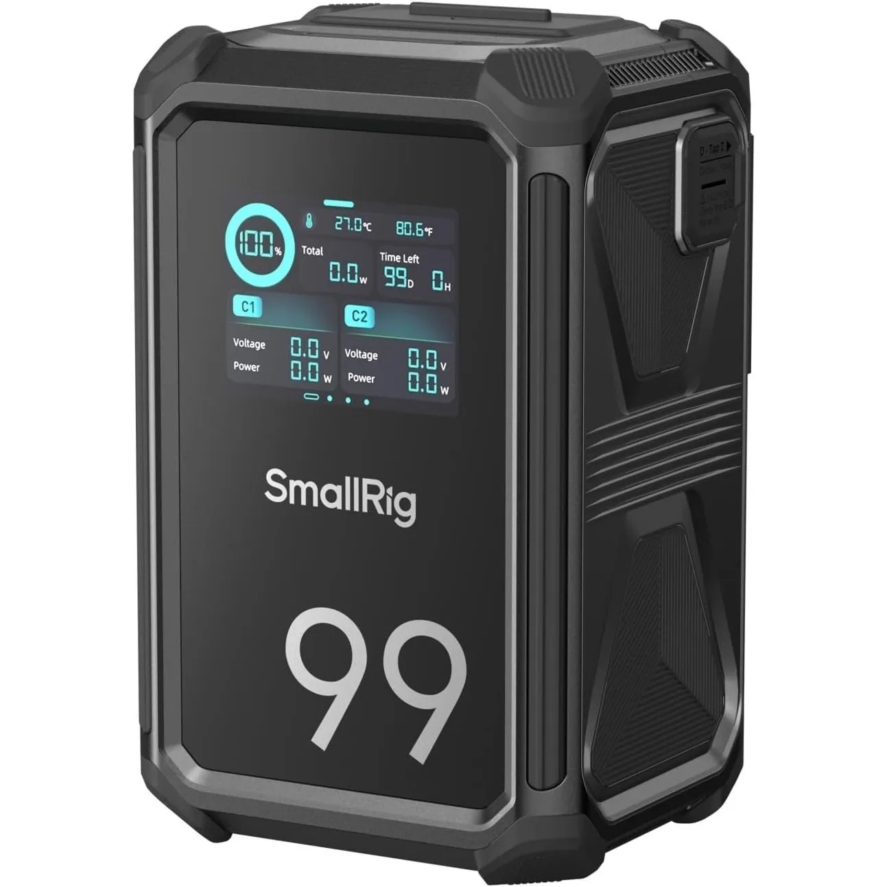 SMALLRIG V Mount Battery X99, 99Wh/6800mAh V Mount Akku, 100W Leistung, 2 Stunden Vollladung, Dual D-TAP, DC-Anschlüsse…