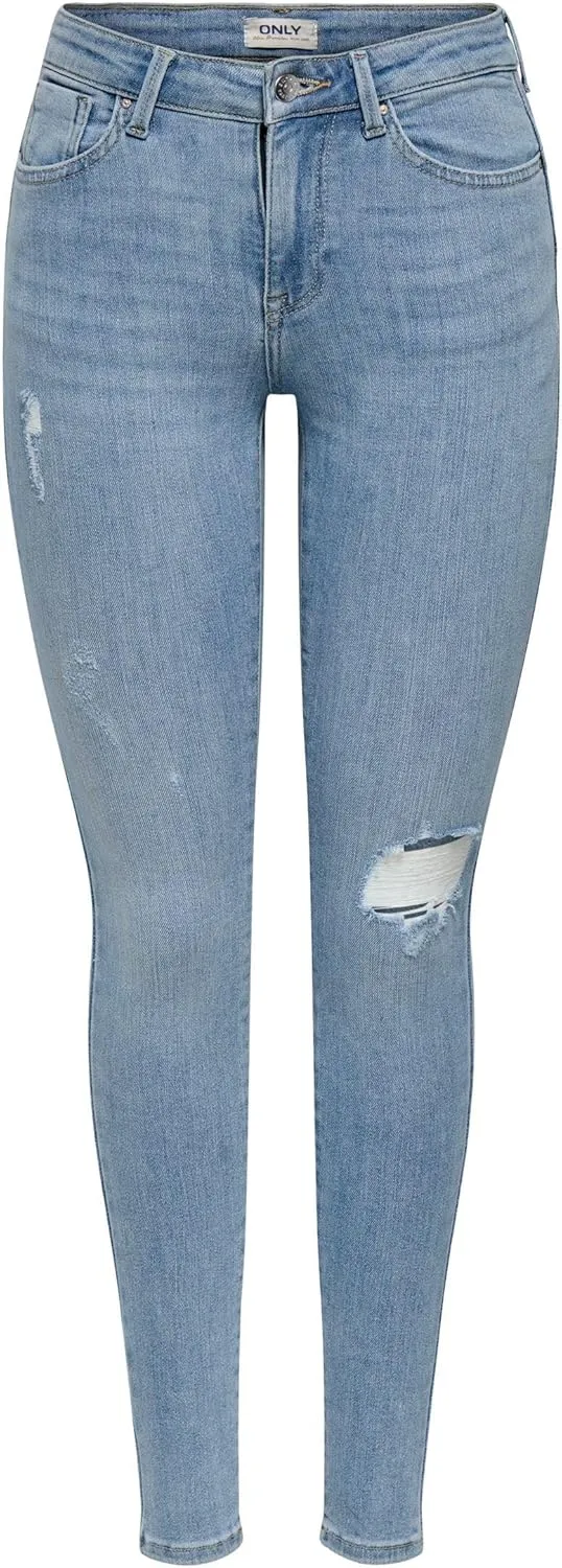 ONLY Female Skinny Jeans ONLPOWER Mittlere Taille Skinny Fit Jeans
