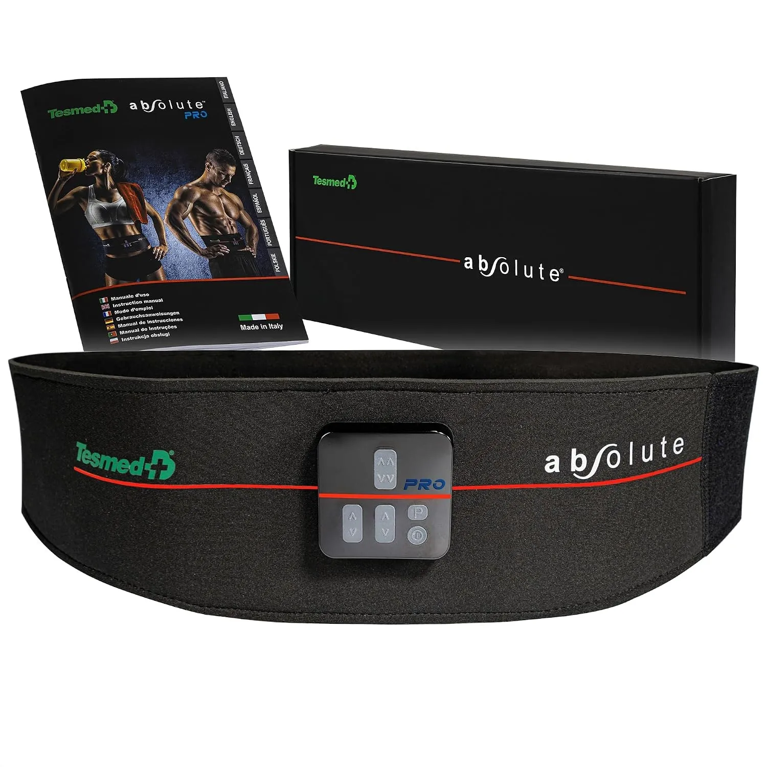 TESMED Absolute EMS-Bauchmuskeltrainer-Gürtel, Wiederaufladbar