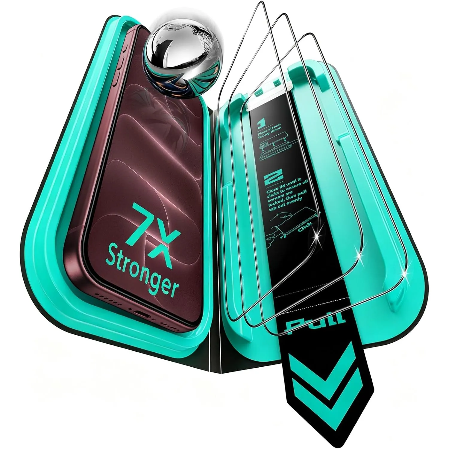 ESR 3 Stück für iPhone 18 Pro/17 Pro für Panzerglas, Armorite