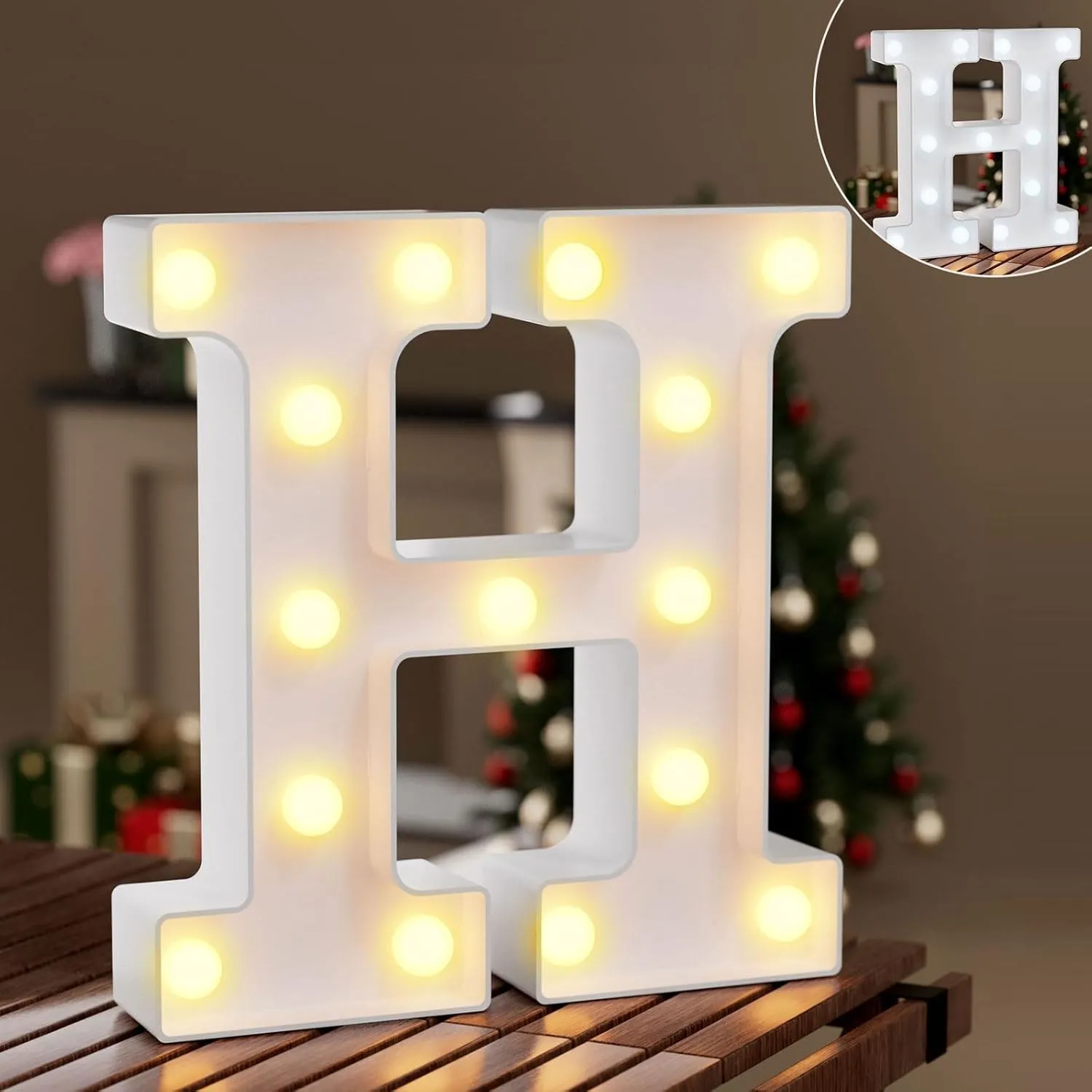 LED Buchstaben Lichter Alphabet,Leuchtbuchstabe mit Warmes & Kaltes Weiß,LED Brief Beleuchtung Buchstaben Nacht Lichter…