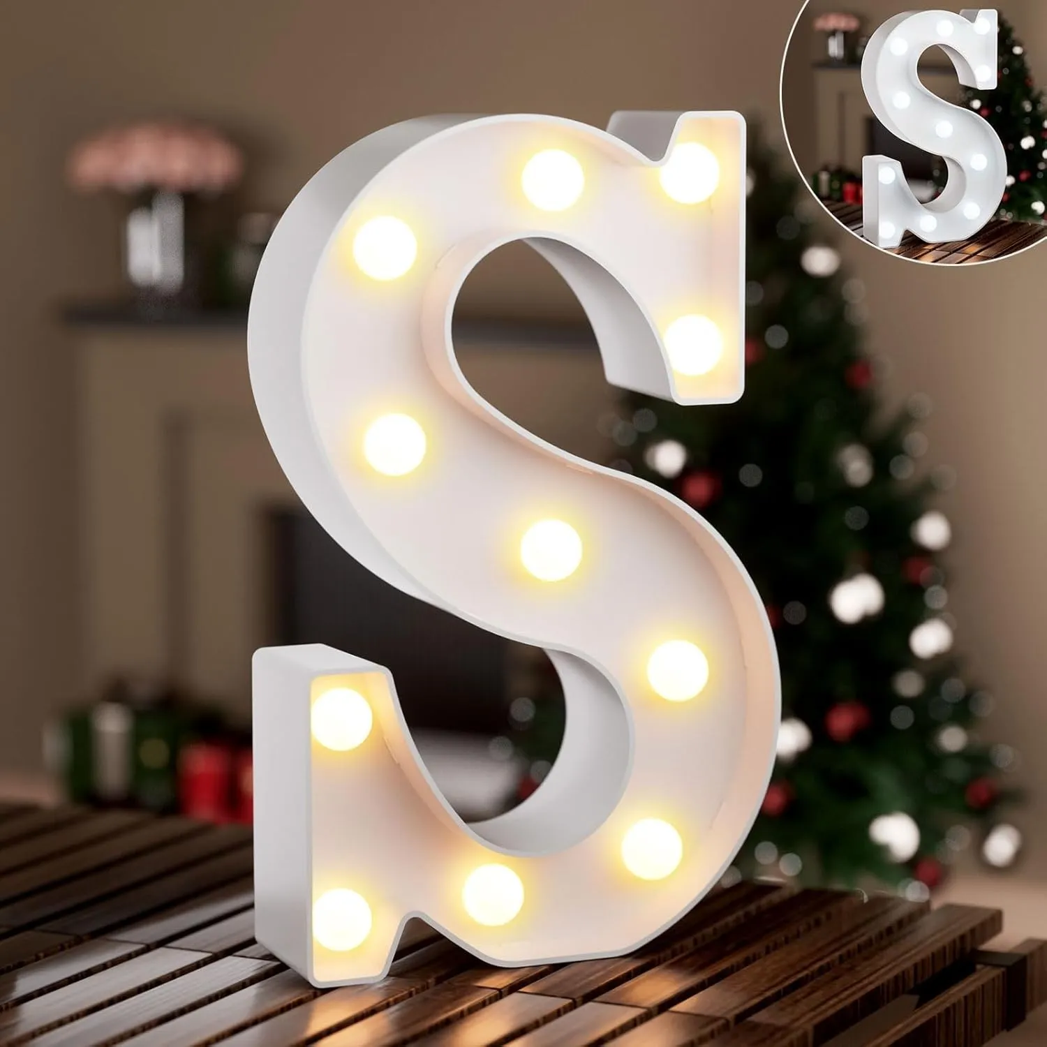 Ledido LED Buchstaben Lichter Alphabet, Leuchtbuchstabe mit Warmes & Kaltes Weiß,LED Brief Beleuchtung Buchstaben Nacht…